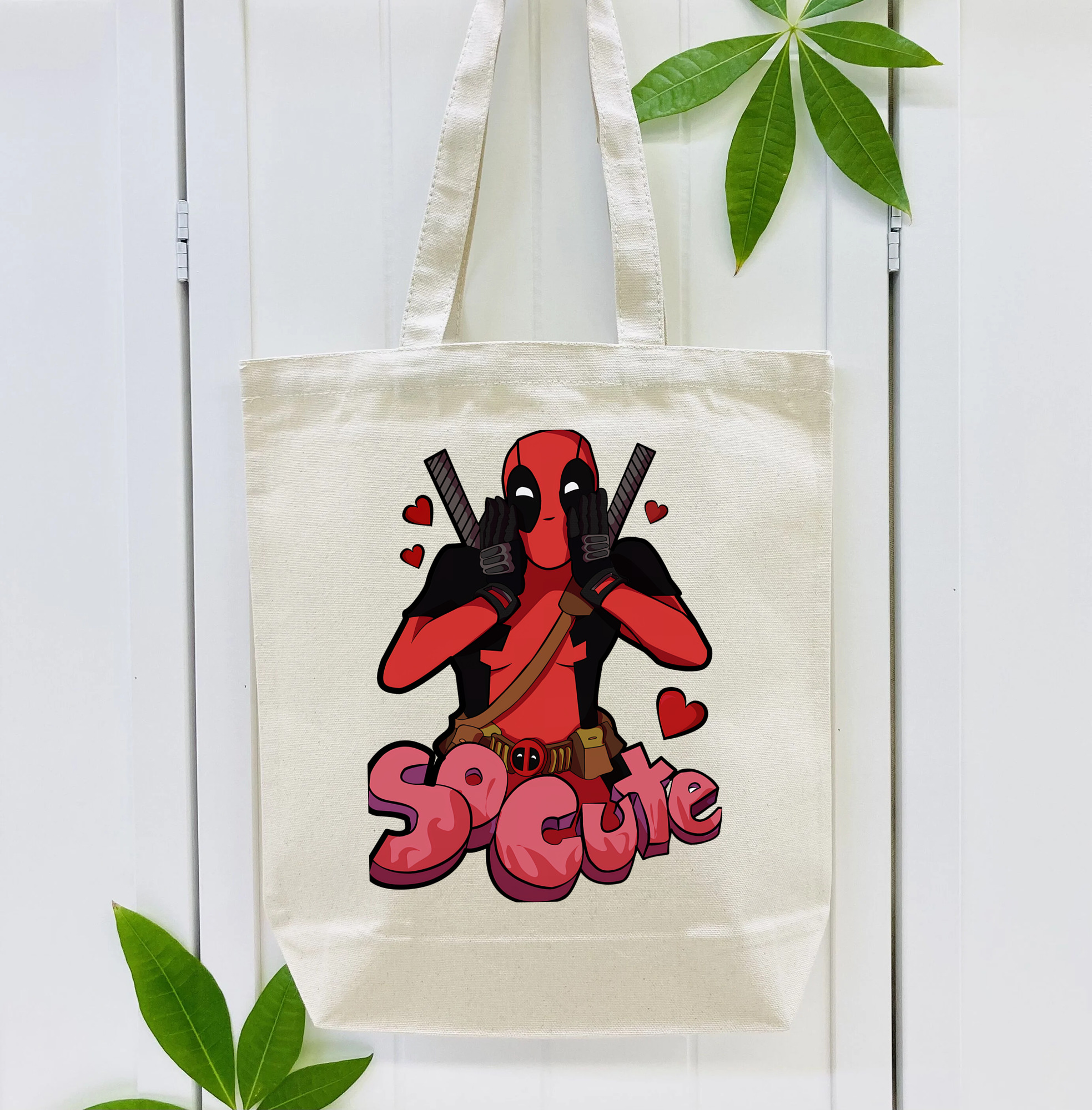Deadpool デッドプール 縦型キャンバス生地手提げバッグ　トートバッグ