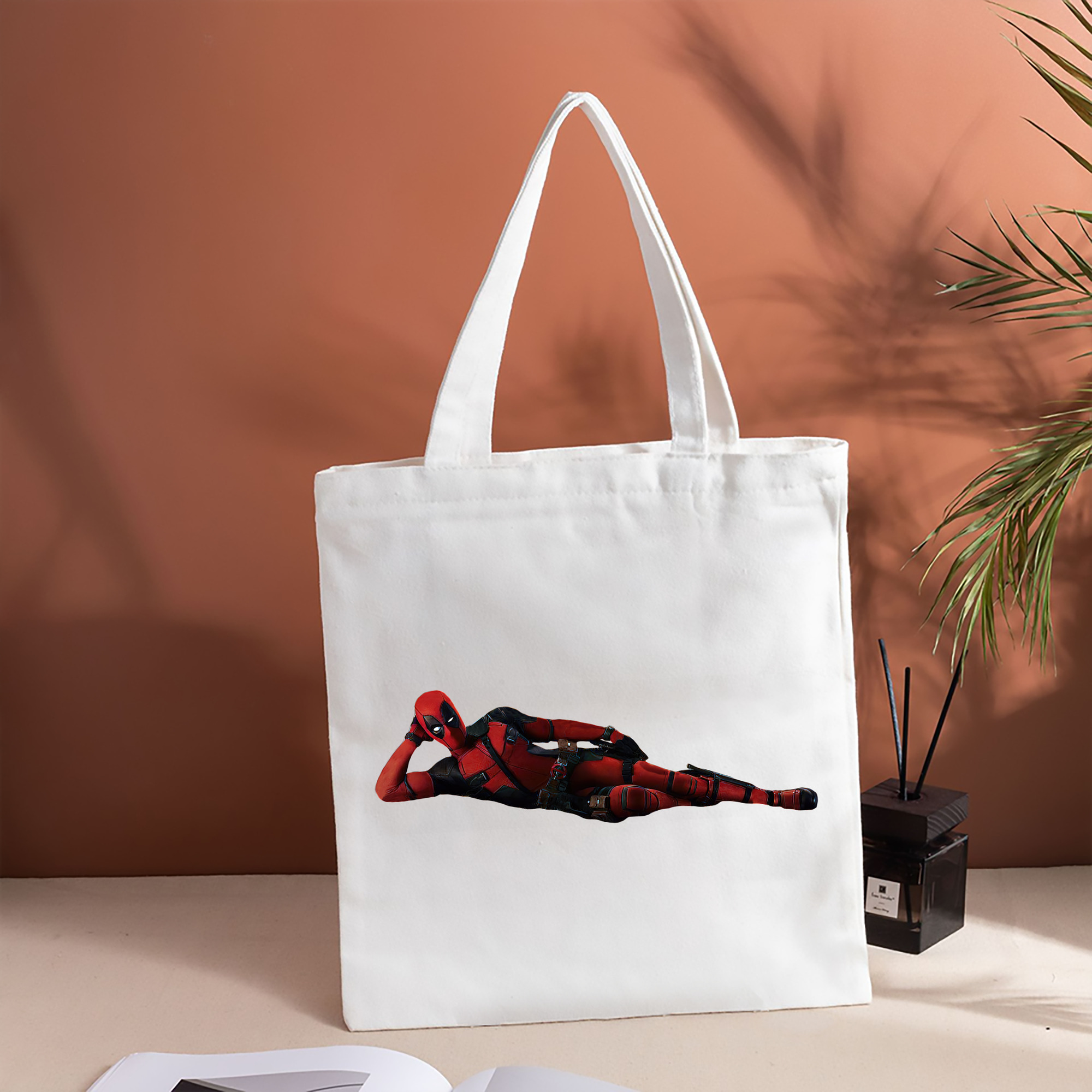 Deadpool デッドプール 縦型キャンバス生地手提げバッグ　トートバッグ