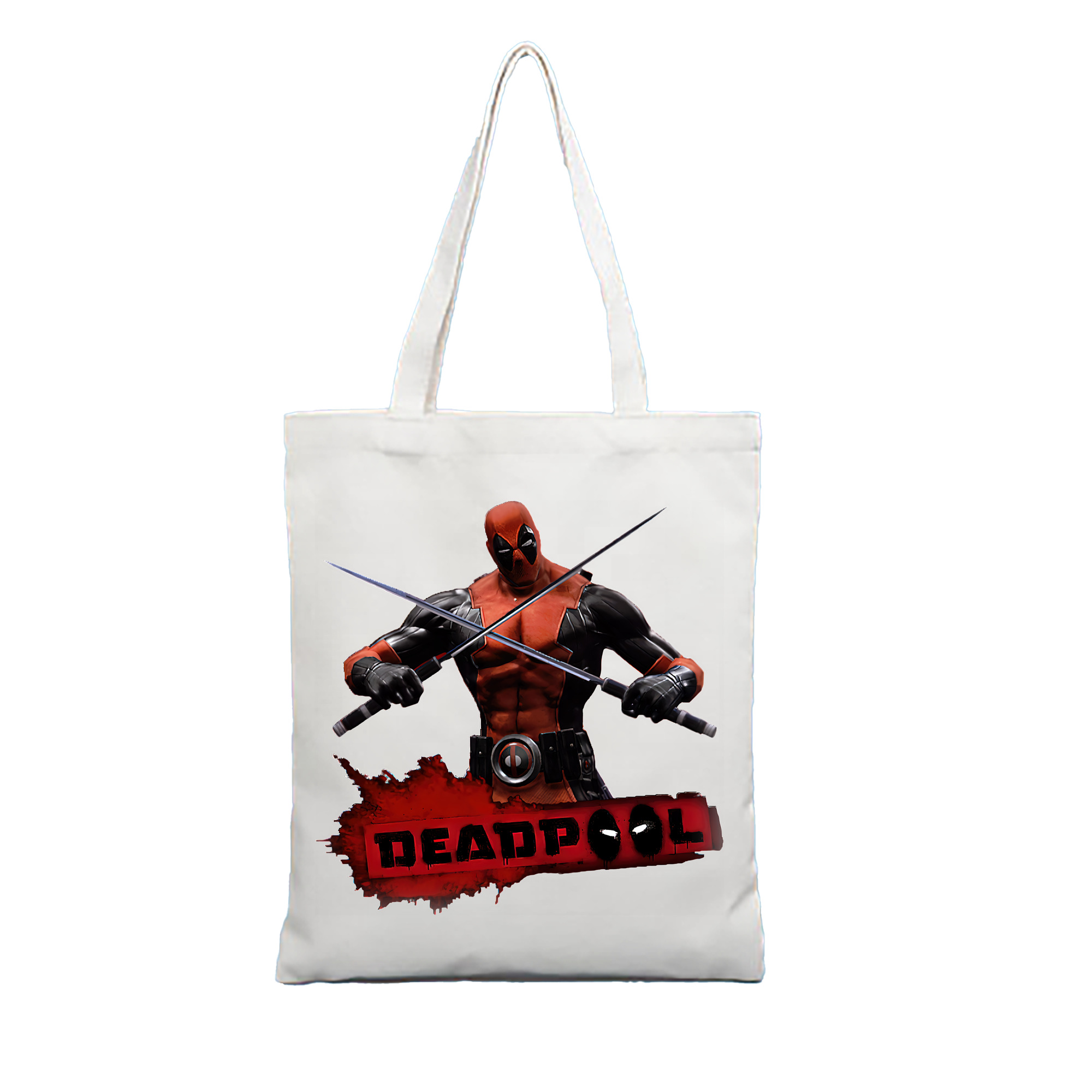 （画像用） Deadpool デッドプール 縦型キャンバス生地手提げバッグ　トートバッグ