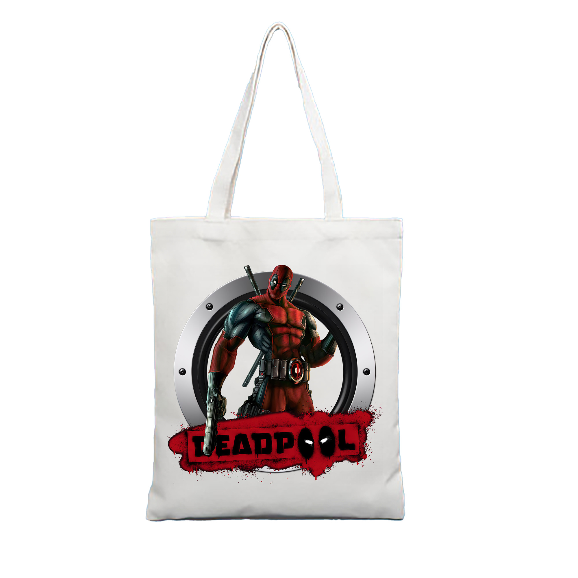 （画像用） Deadpool デッドプール 縦型キャンバス生地手提げバッグ　トートバッグ
