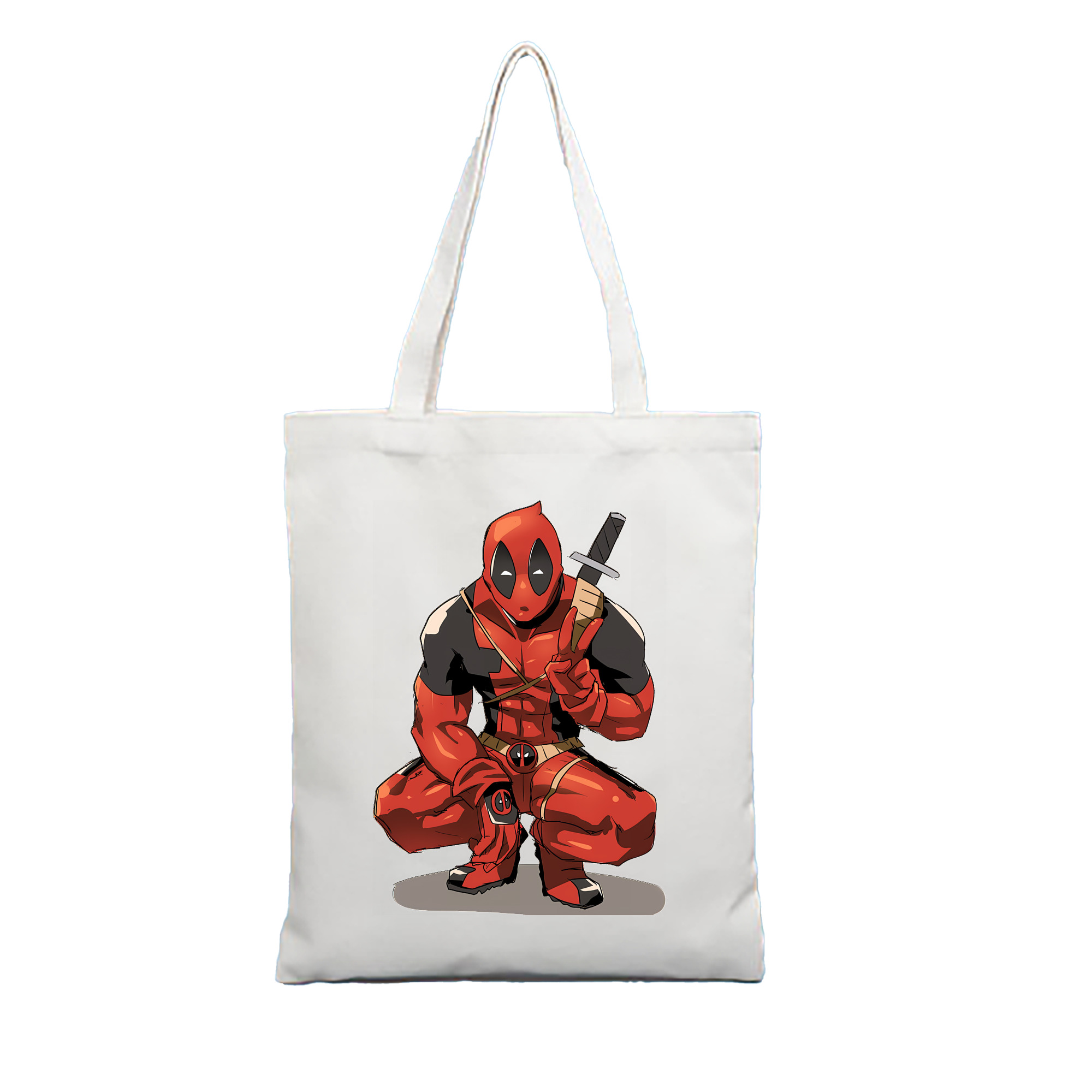 （画像用） Deadpool デッドプール 縦型キャンバス生地手提げバッグ　トートバッグ