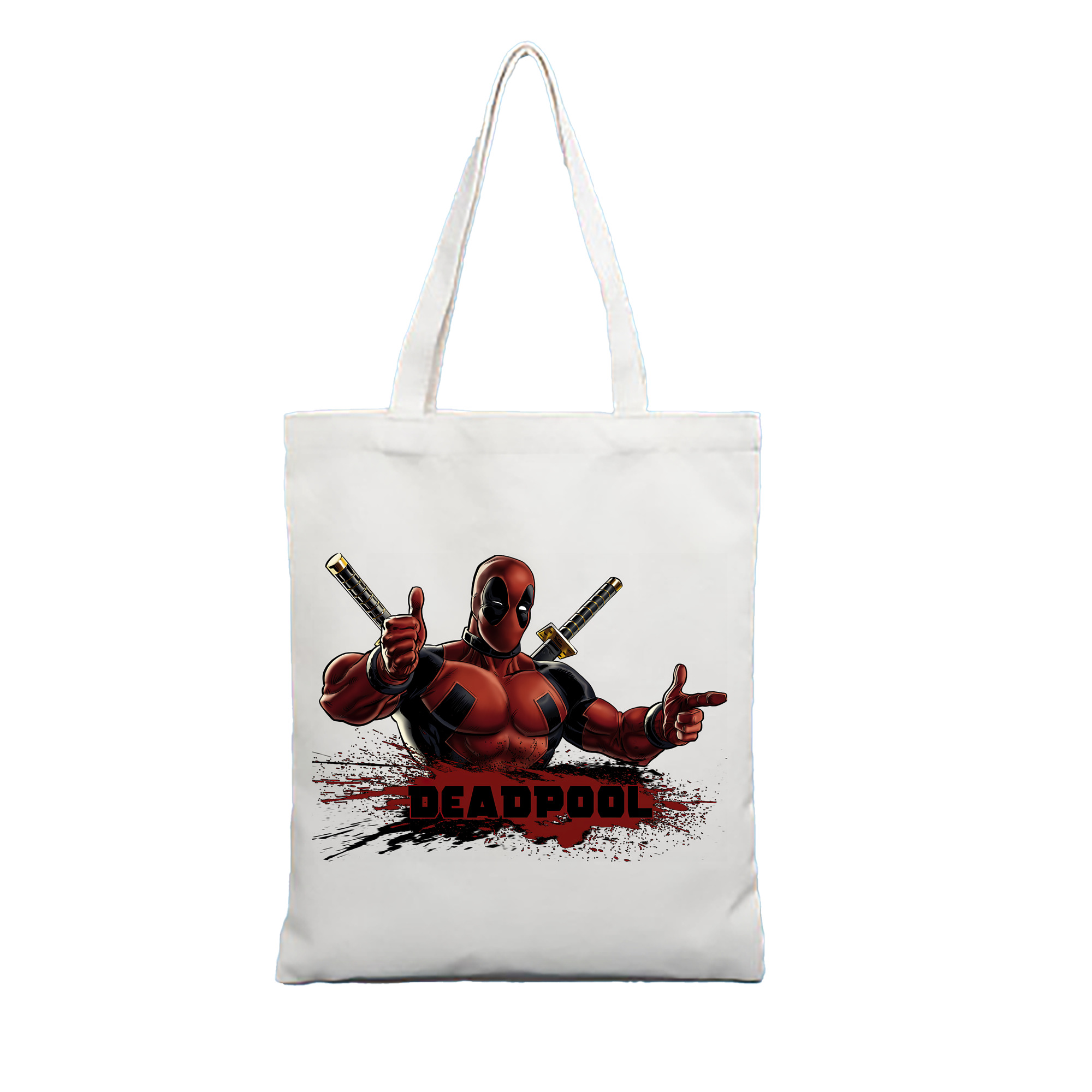 （画像用） Deadpool デッドプール 縦型キャンバス生地手提げバッグ　トートバッグ