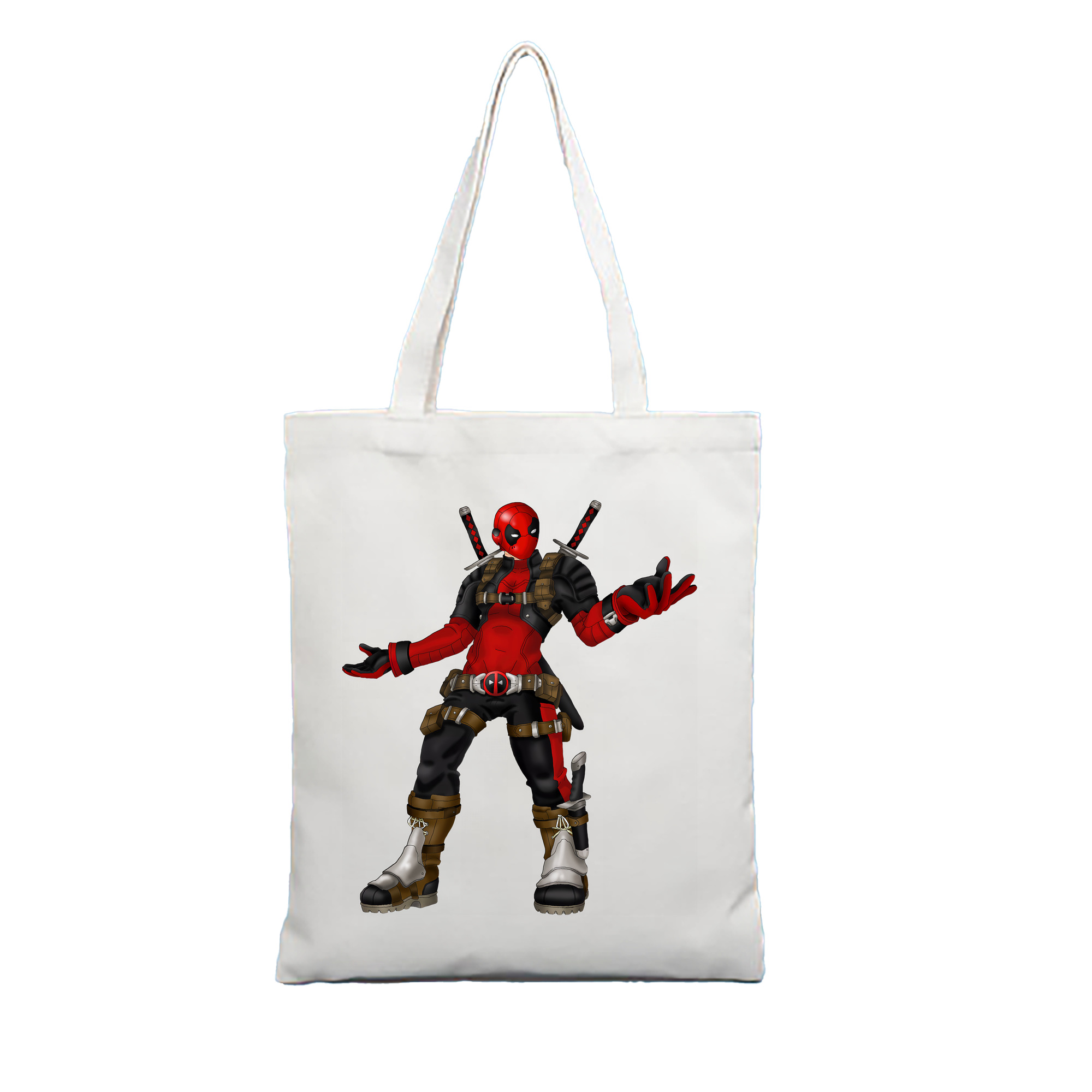 （画像用） Deadpool デッドプール 縦型キャンバス生地手提げバッグ　トートバッグ