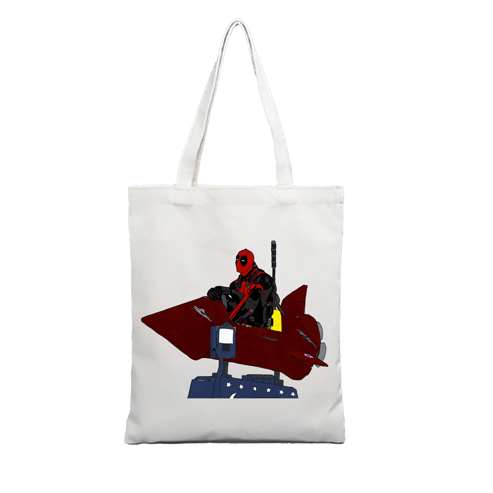 （画像用） Deadpool デッドプール 縦型キャンバス生地手提げバッグ　トートバッグ