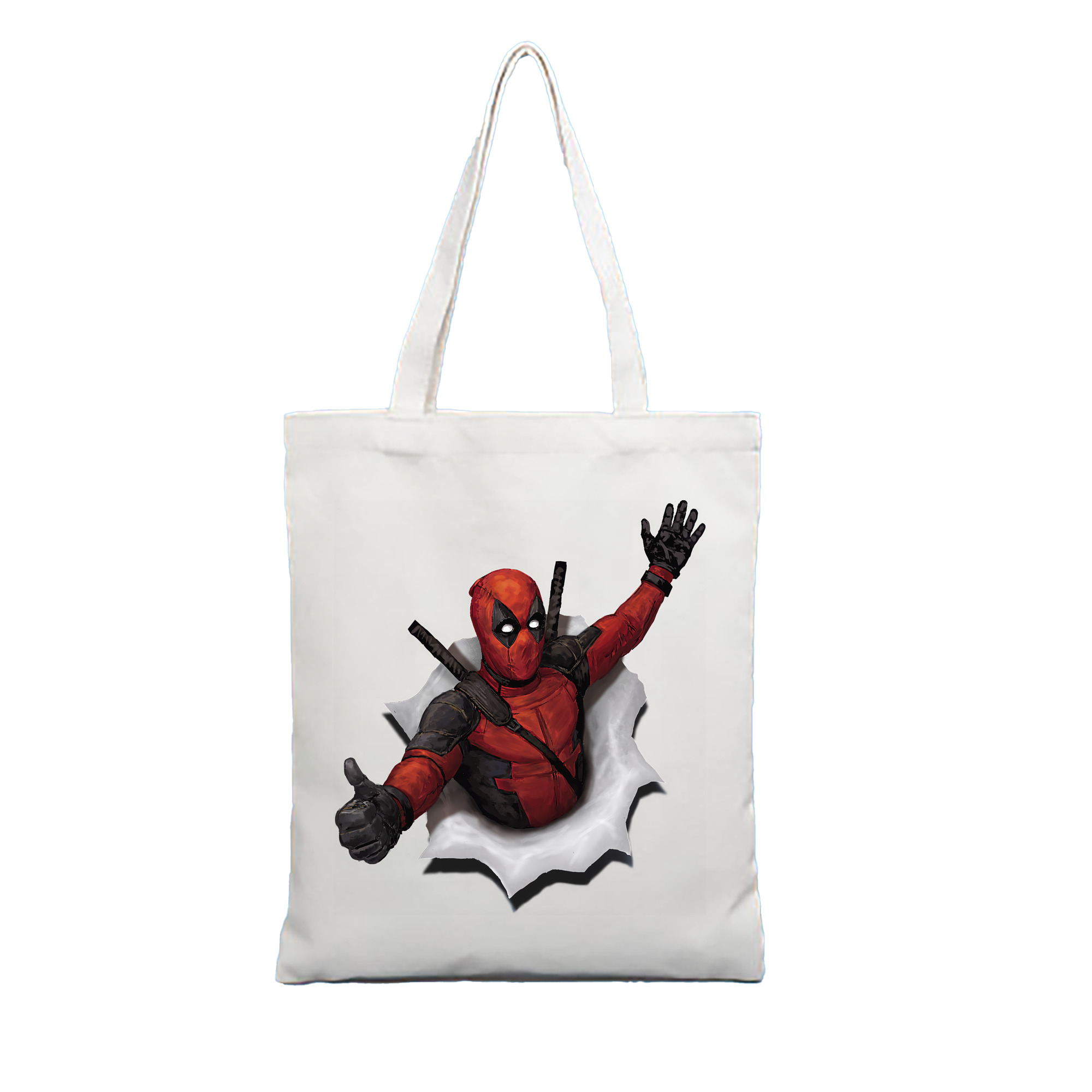 （画像用） Deadpool デッドプール 縦型キャンバス生地手提げバッグ　トートバッグ