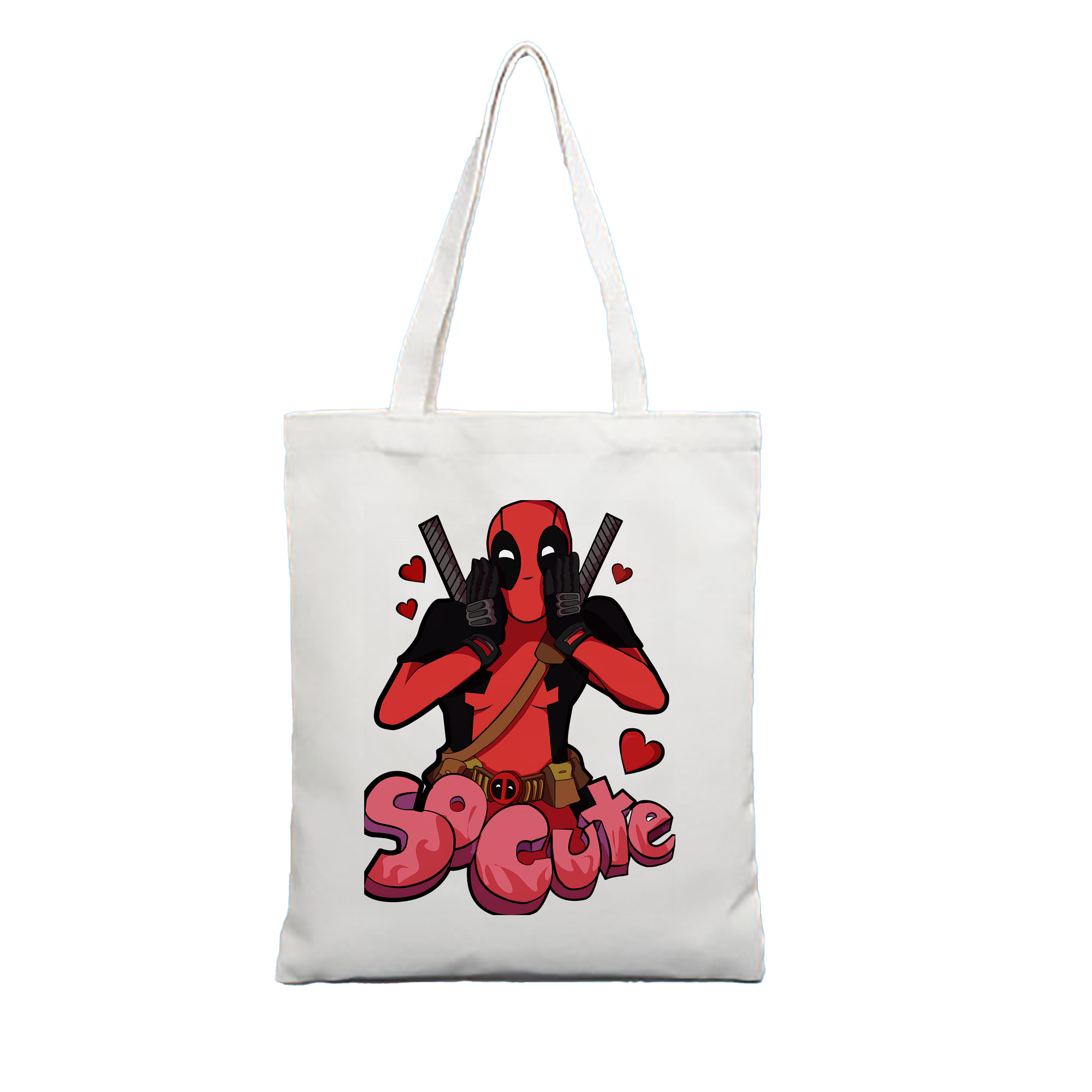 （画像用） Deadpool デッドプール 縦型キャンバス生地手提げバッグ　トートバッグ