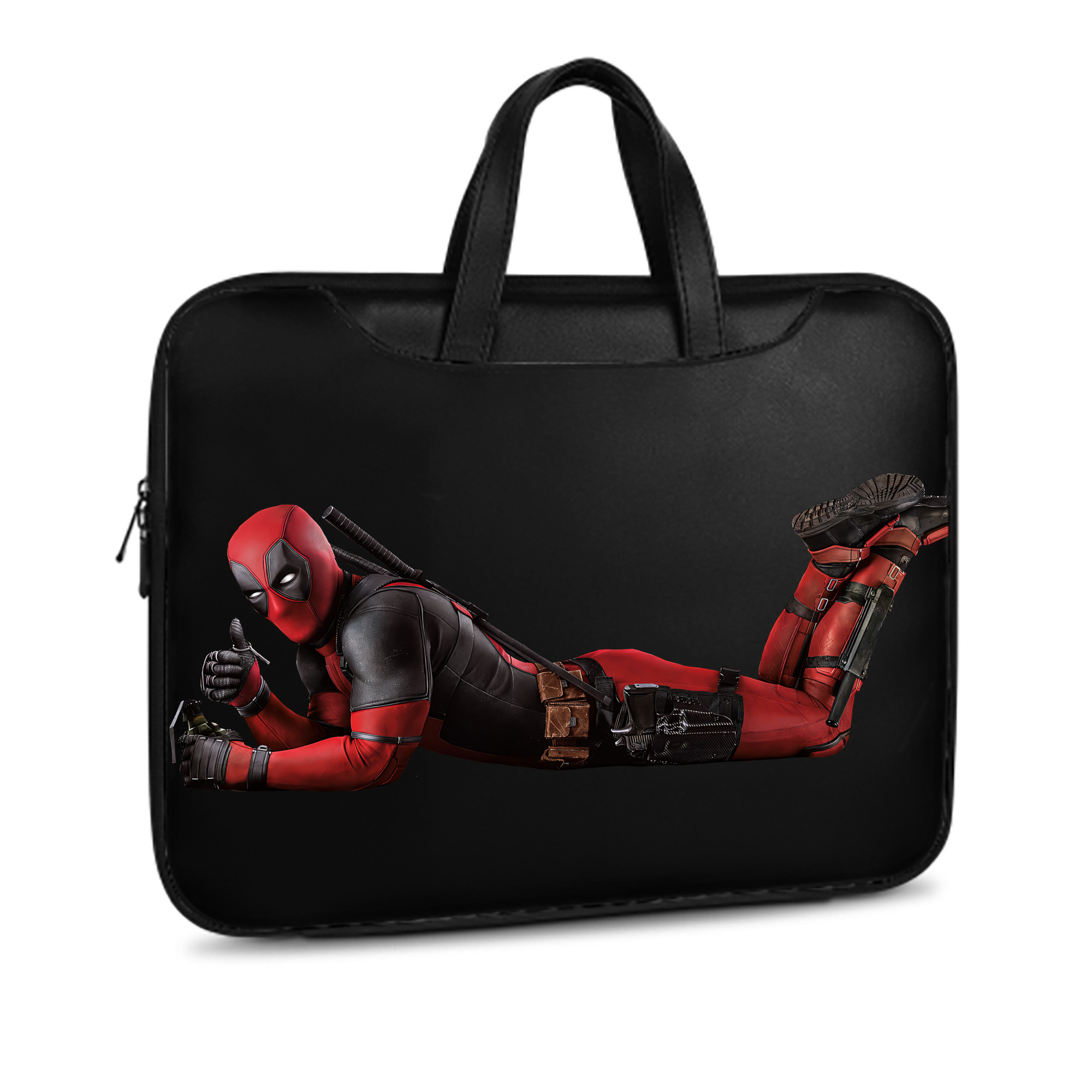 （画像用） Deadpool デッドプール レザーラップトップバッグ　ノートパソコンケース