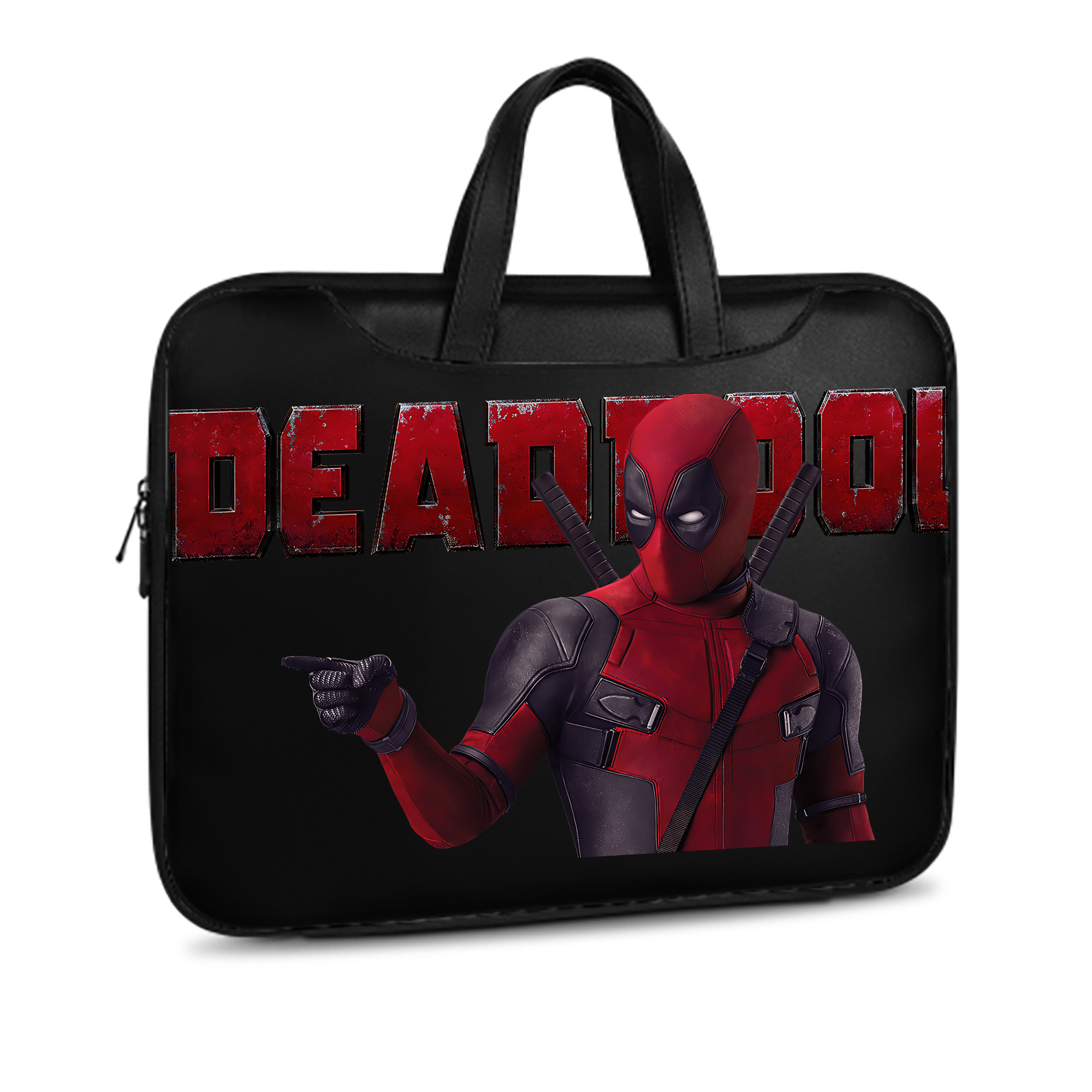 （画像用） Deadpool デッドプール レザーラップトップバッグ　ノートパソコンケース