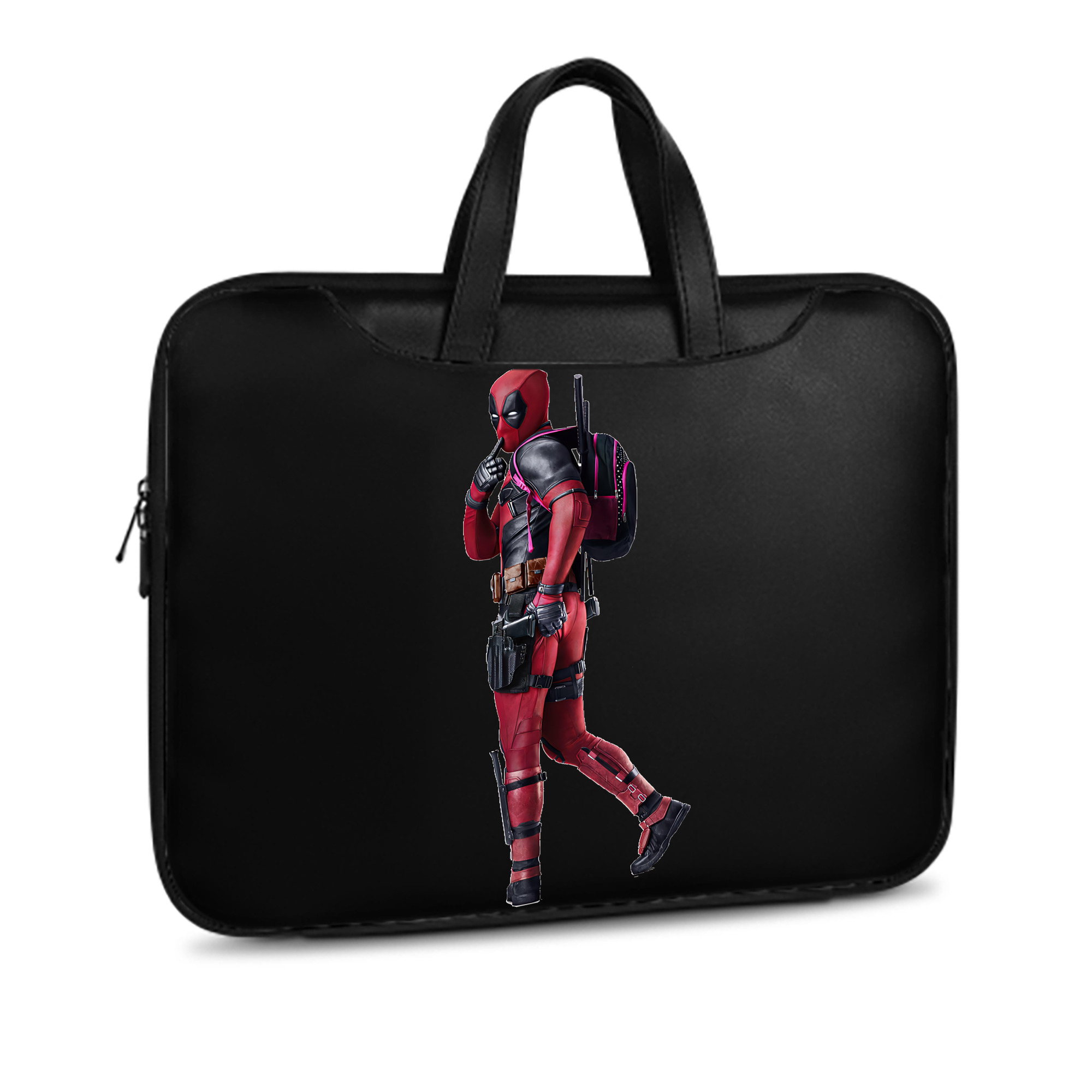 （画像用） Deadpool デッドプール レザーラップトップバッグ　ノートパソコンケース