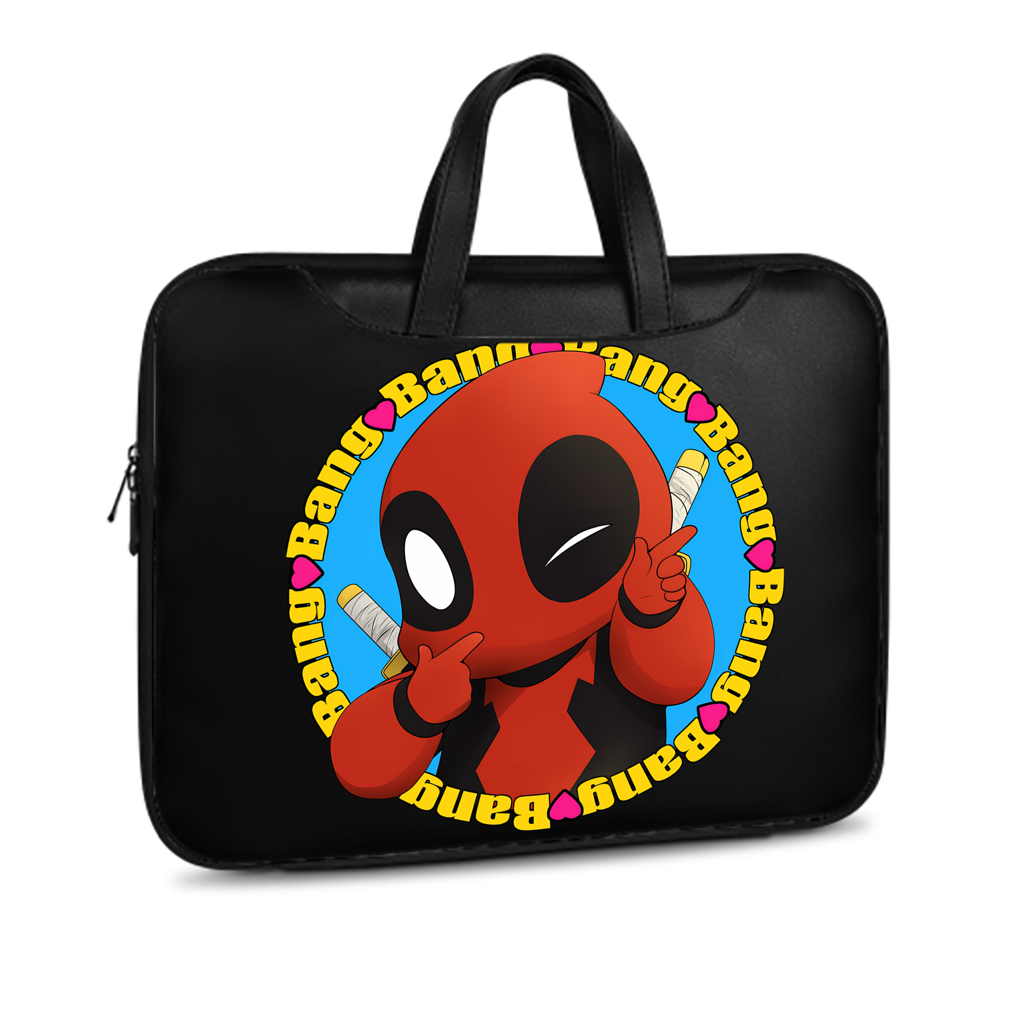 （画像用） Deadpool デッドプール レザーラップトップバッグ　ノートパソコンケース