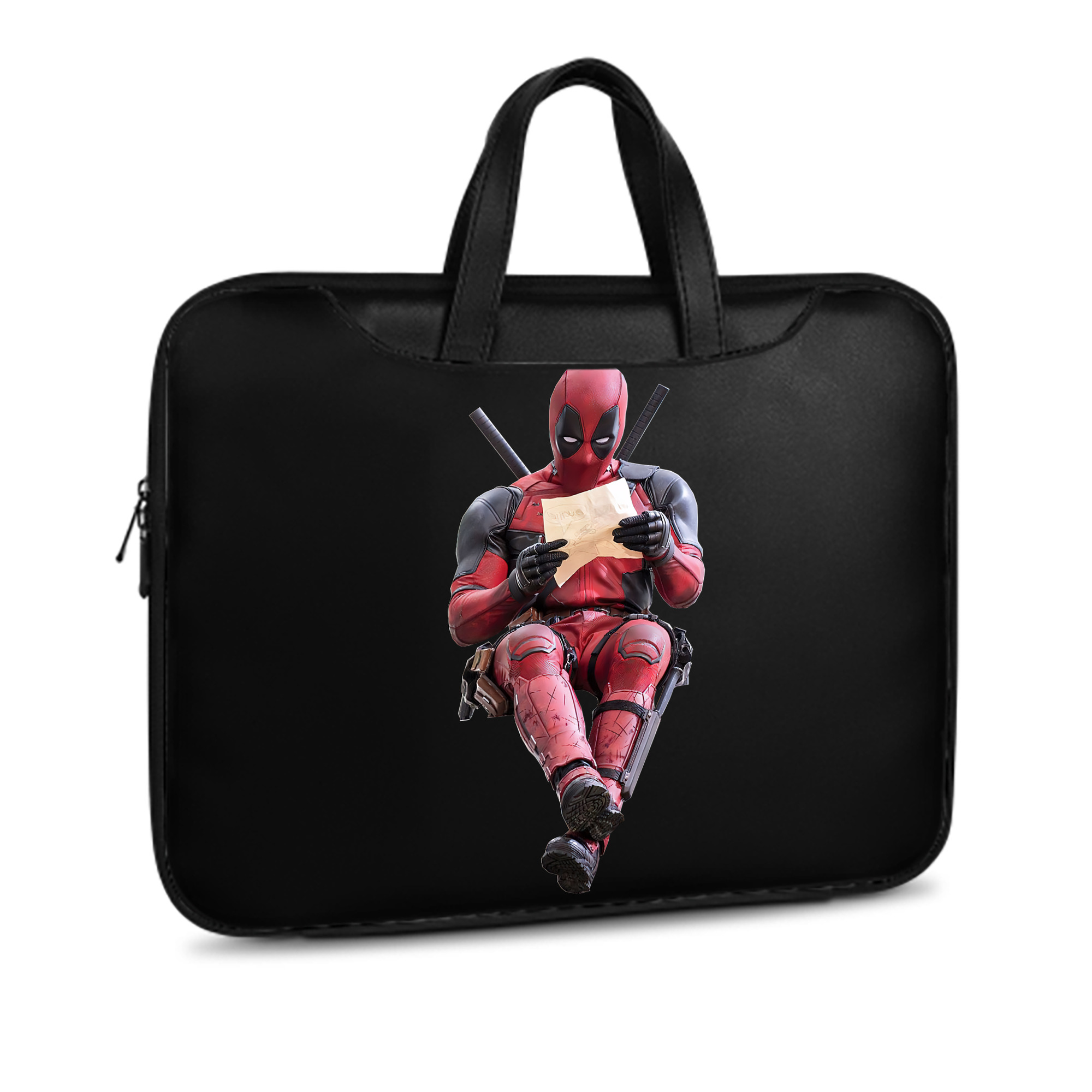 （画像用） Deadpool デッドプール レザーラップトップバッグ　ノートパソコンケース