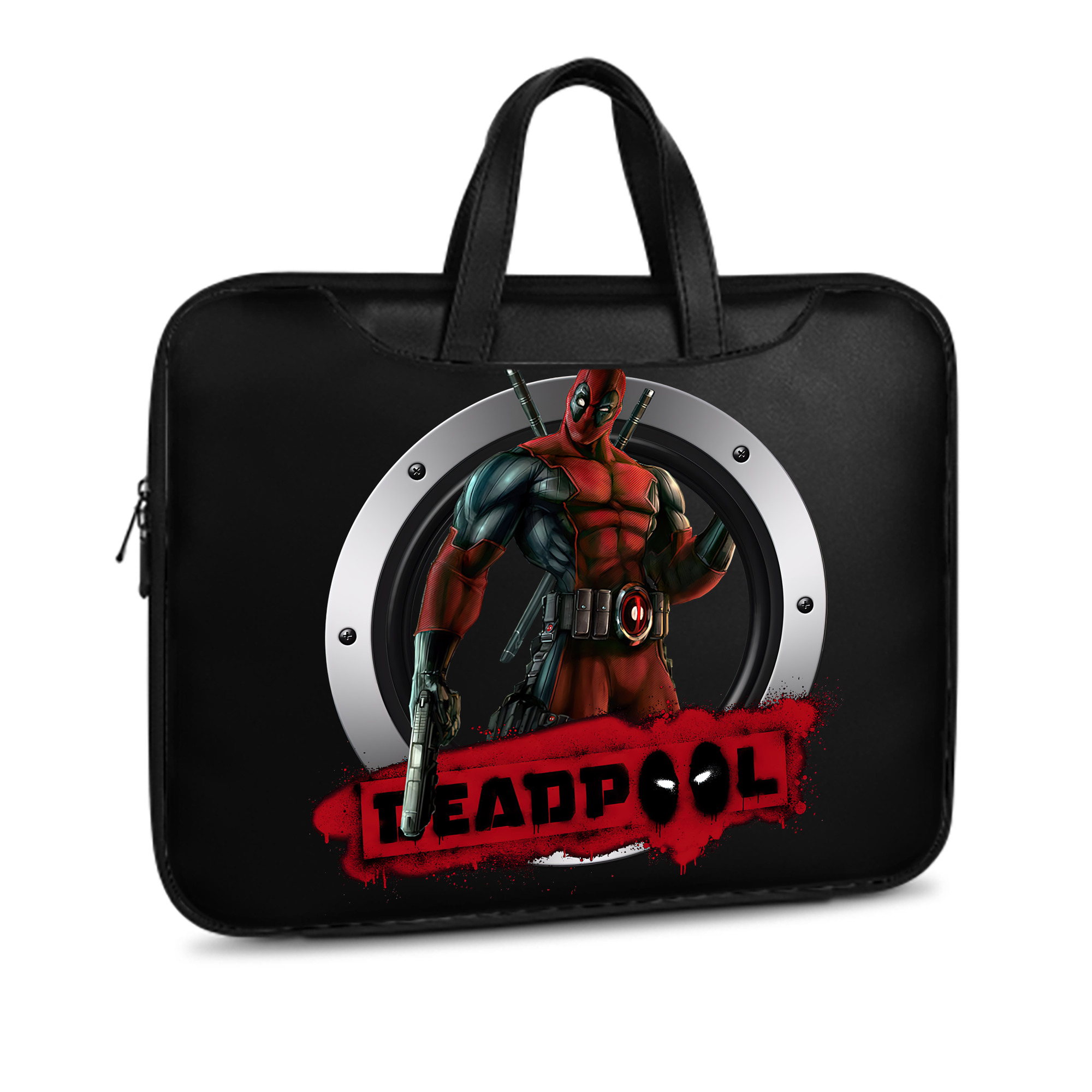 （画像用） Deadpool デッドプール レザーラップトップバッグ　ノートパソコンケース