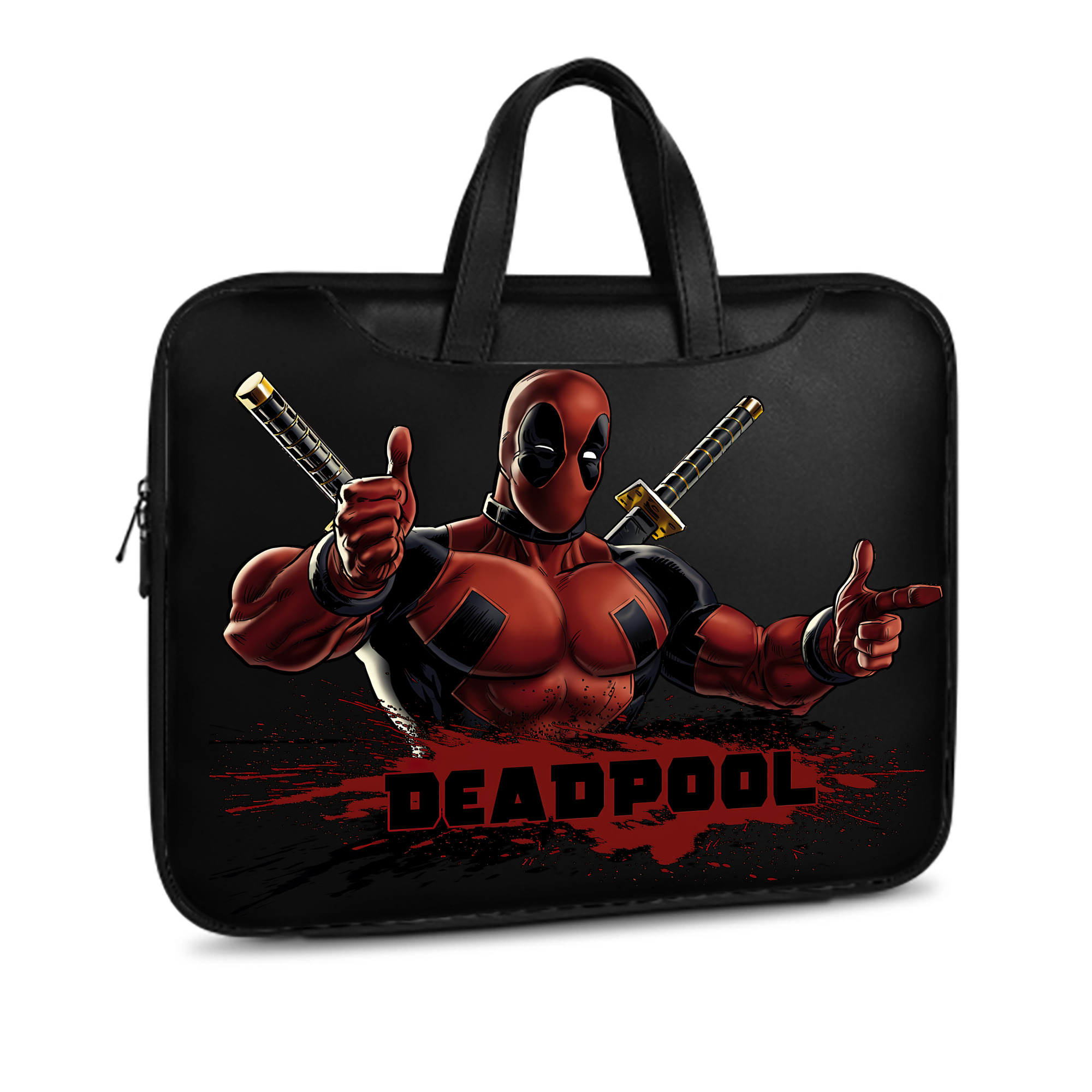 （画像用） Deadpool デッドプール レザーラップトップバッグ　ノートパソコンケース