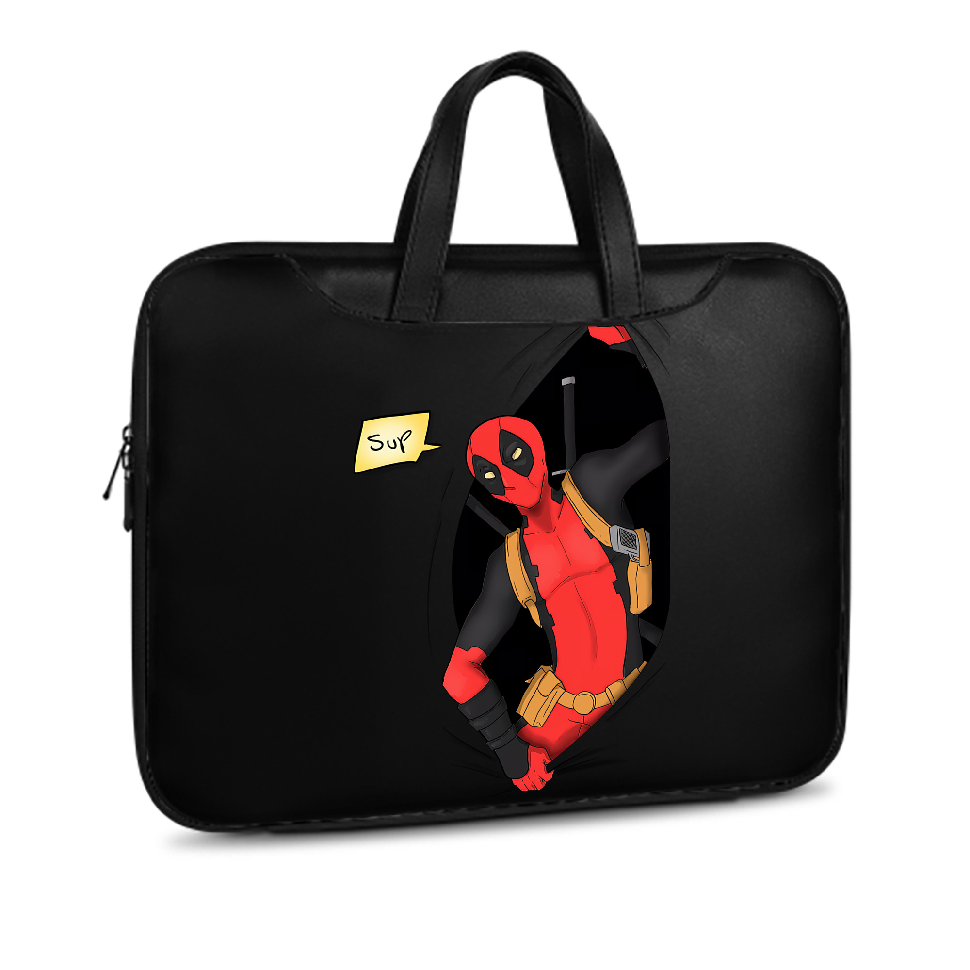 （画像用） Deadpool デッドプール レザーラップトップバッグ　ノートパソコンケース