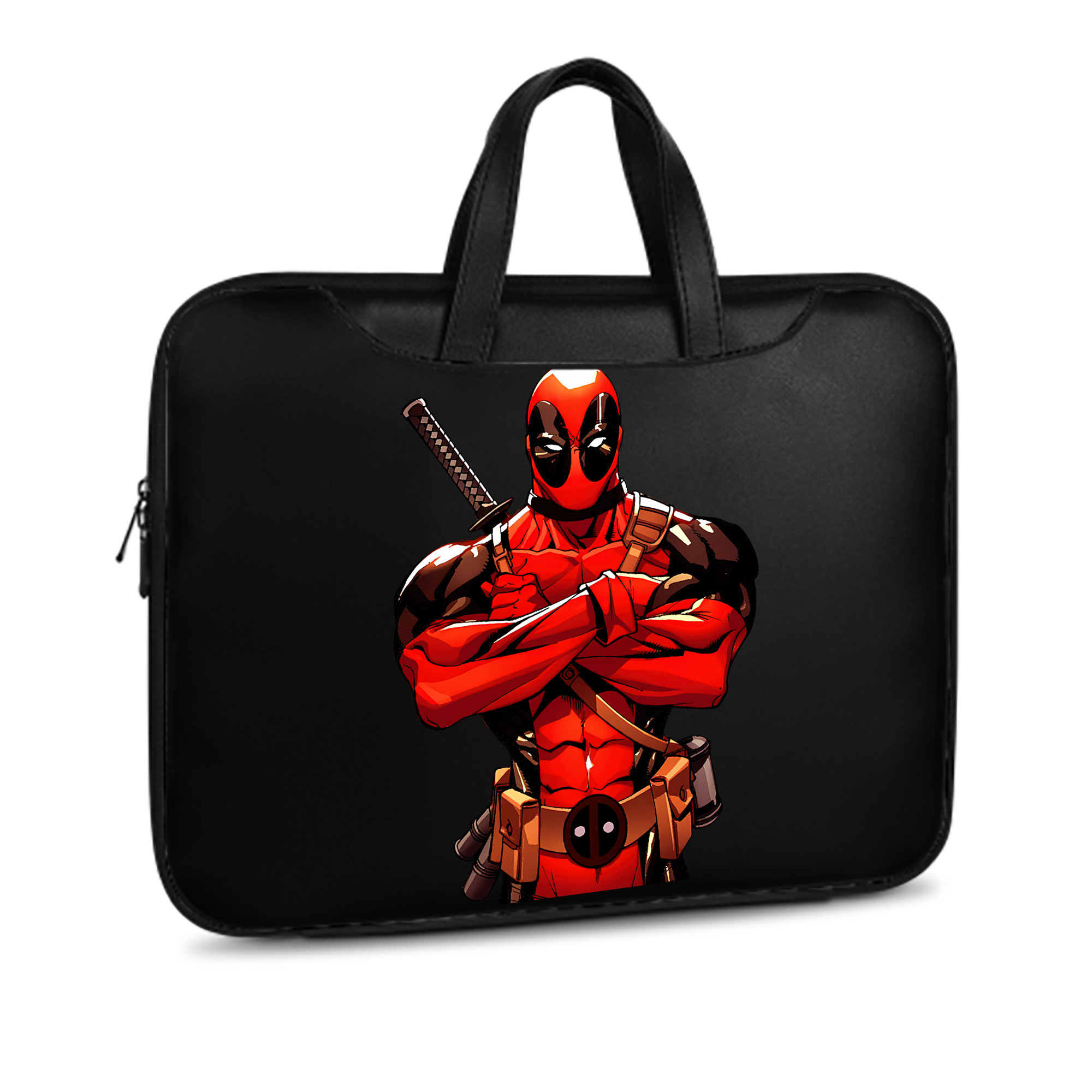 （画像用） Deadpool デッドプール レザーラップトップバッグ　ノートパソコンケース