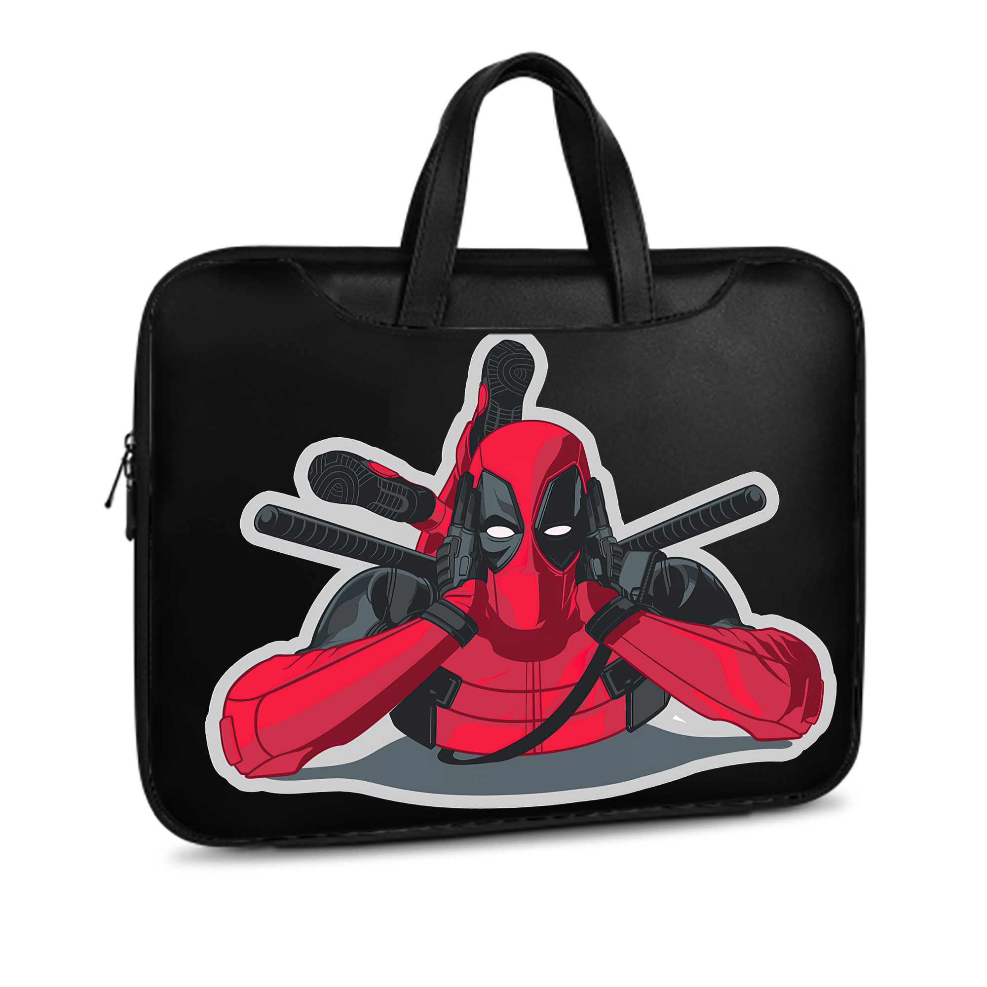 （画像用） Deadpool デッドプール レザーラップトップバッグ　ノートパソコンケース