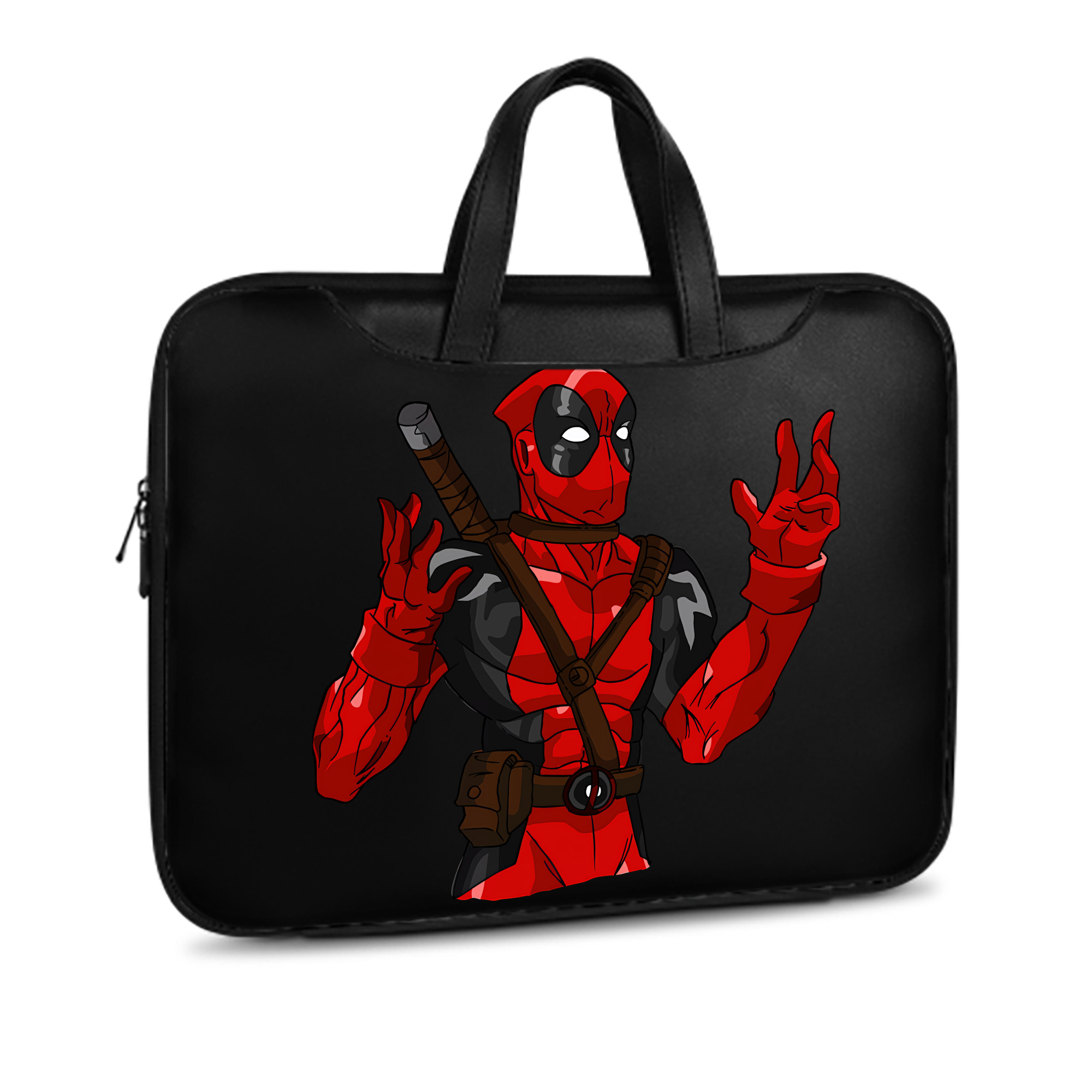 （画像用） Deadpool デッドプール レザーラップトップバッグ　ノートパソコンケース