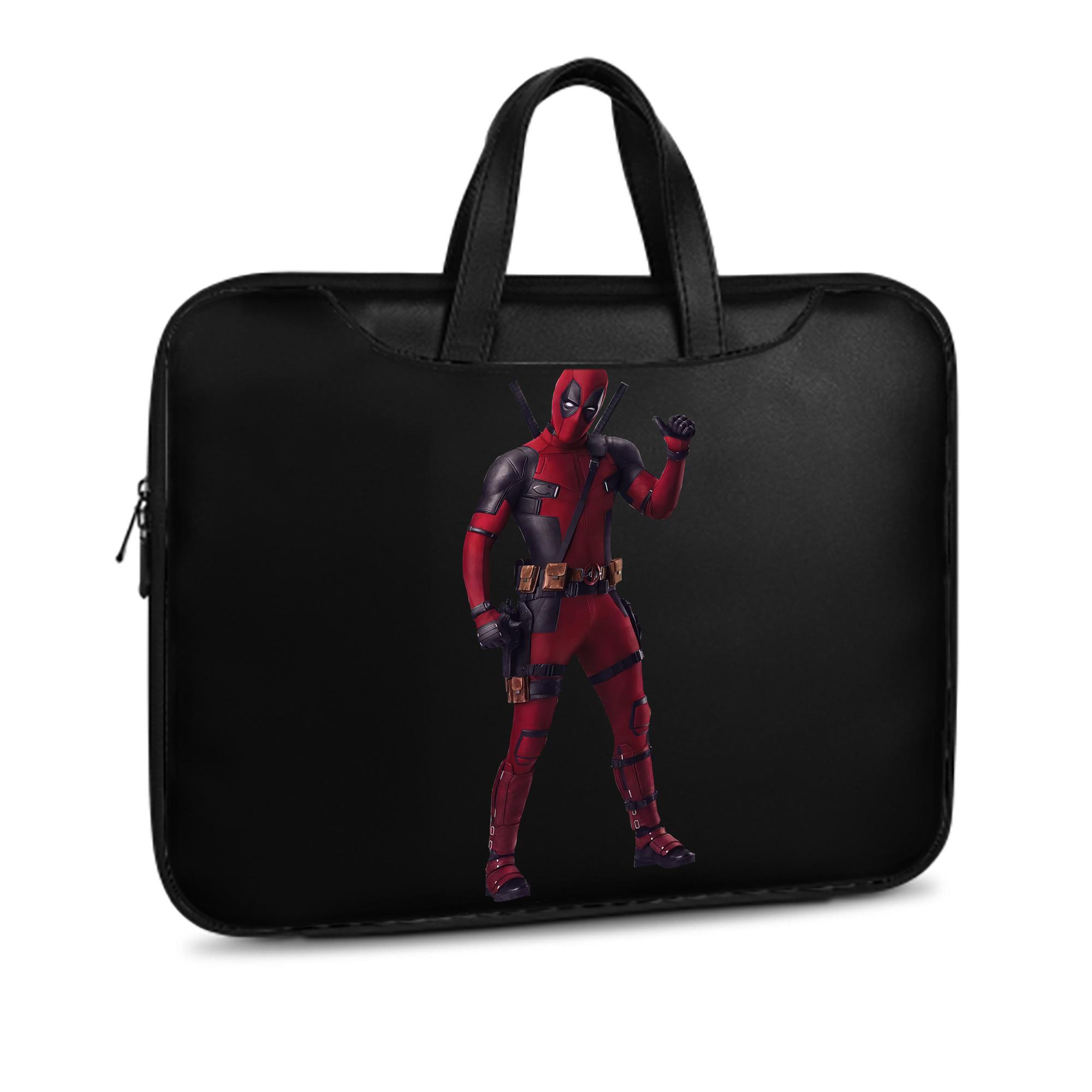 （画像用） Deadpool デッドプール レザーラップトップバッグ　ノートパソコンケース