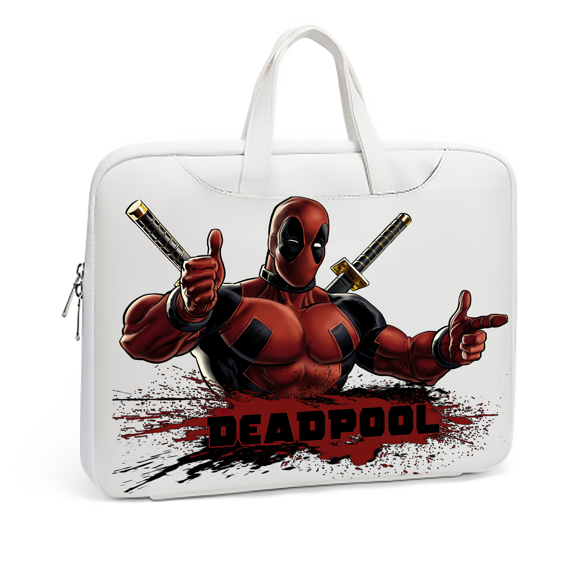 （画像用） Deadpool デッドプール レザーラップトップバッグ　ノートパソコンケース