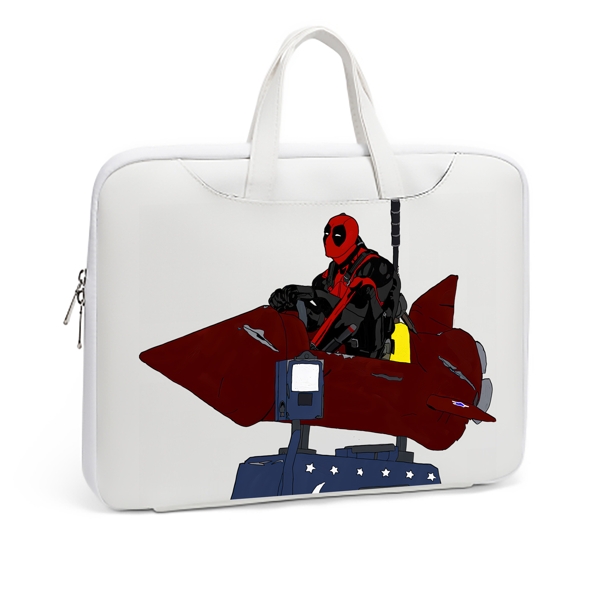 （画像用） Deadpool デッドプール レザーラップトップバッグ　ノートパソコンケース
