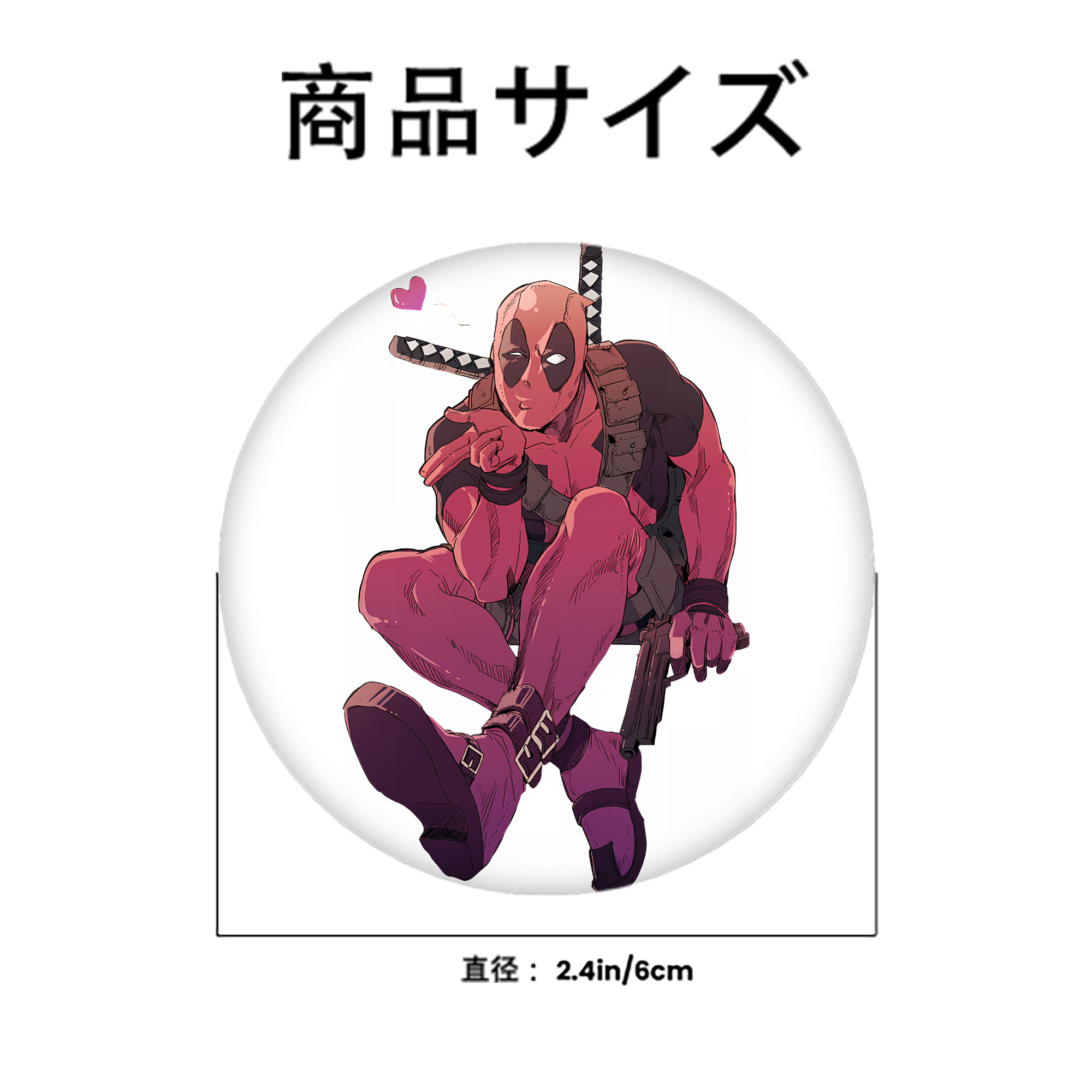 Deadpool デッドプール 6cm 缶バッジ 複数セット