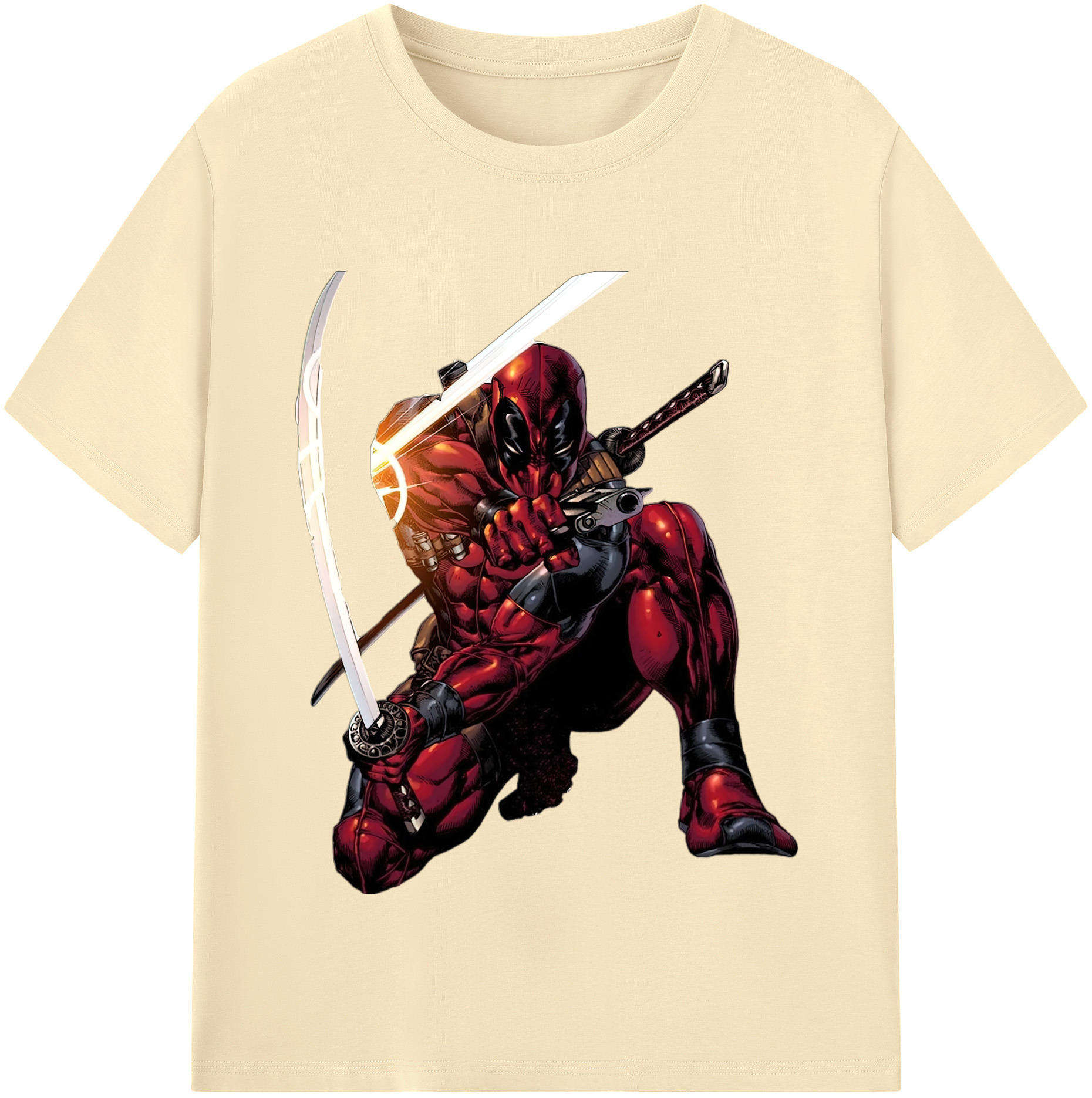 （画像用） Deadpool デッドプール 綿100％半袖Tシャツ（フロントプリント）