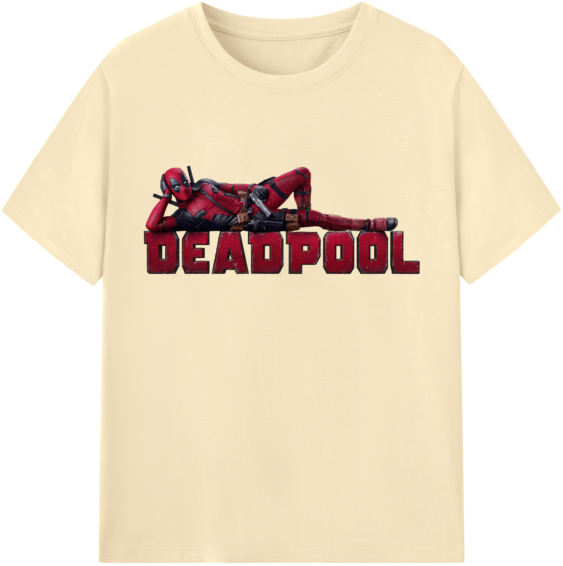 （画像用） Deadpool デッドプール 綿100％半袖Tシャツ（フロントプリント）