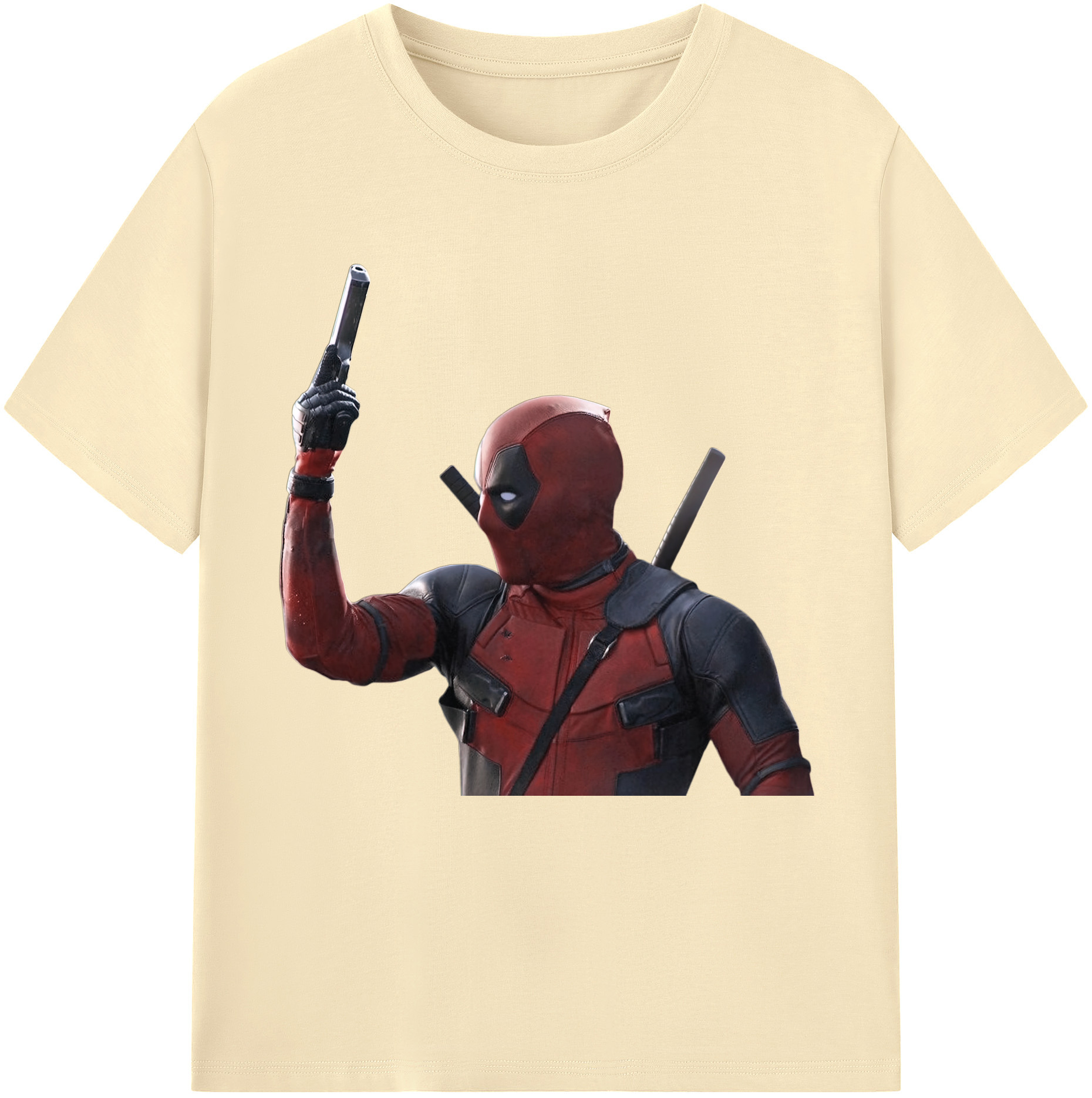 （画像用） Deadpool デッドプール 綿100％半袖Tシャツ（フロントプリント）