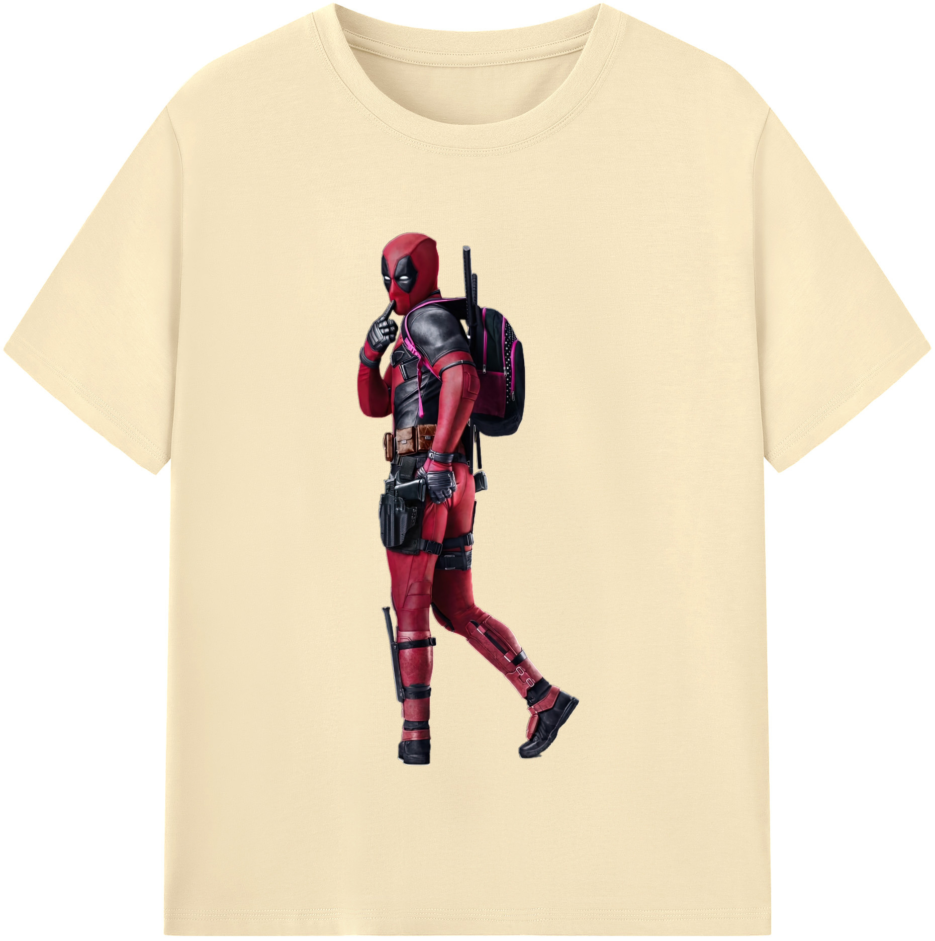 （画像用） Deadpool デッドプール 綿100％半袖Tシャツ（フロントプリント）