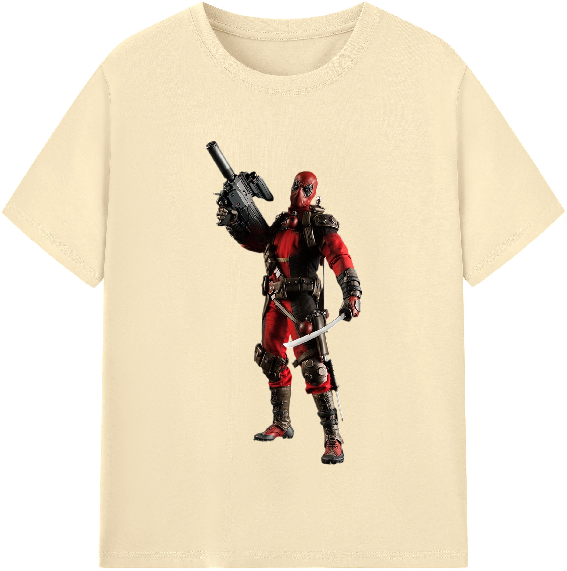 （画像用） Deadpool デッドプール 綿100％半袖Tシャツ（フロントプリント）