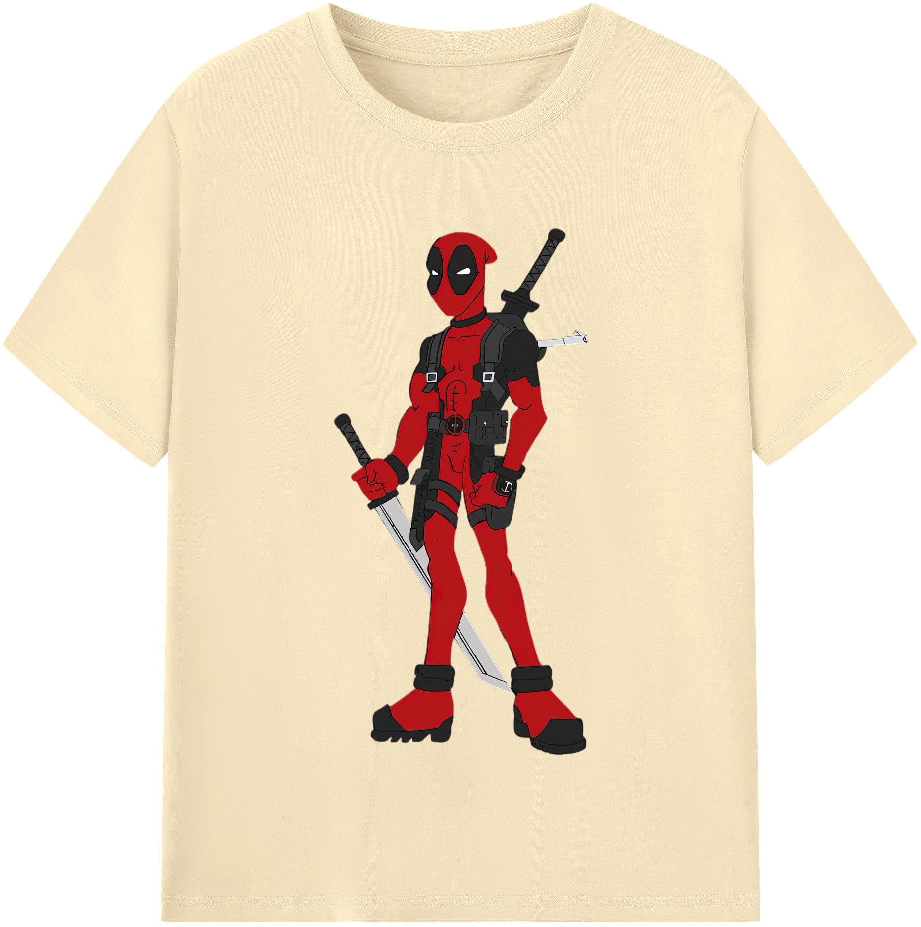（画像用） Deadpool デッドプール 綿100％半袖Tシャツ（フロントプリント）