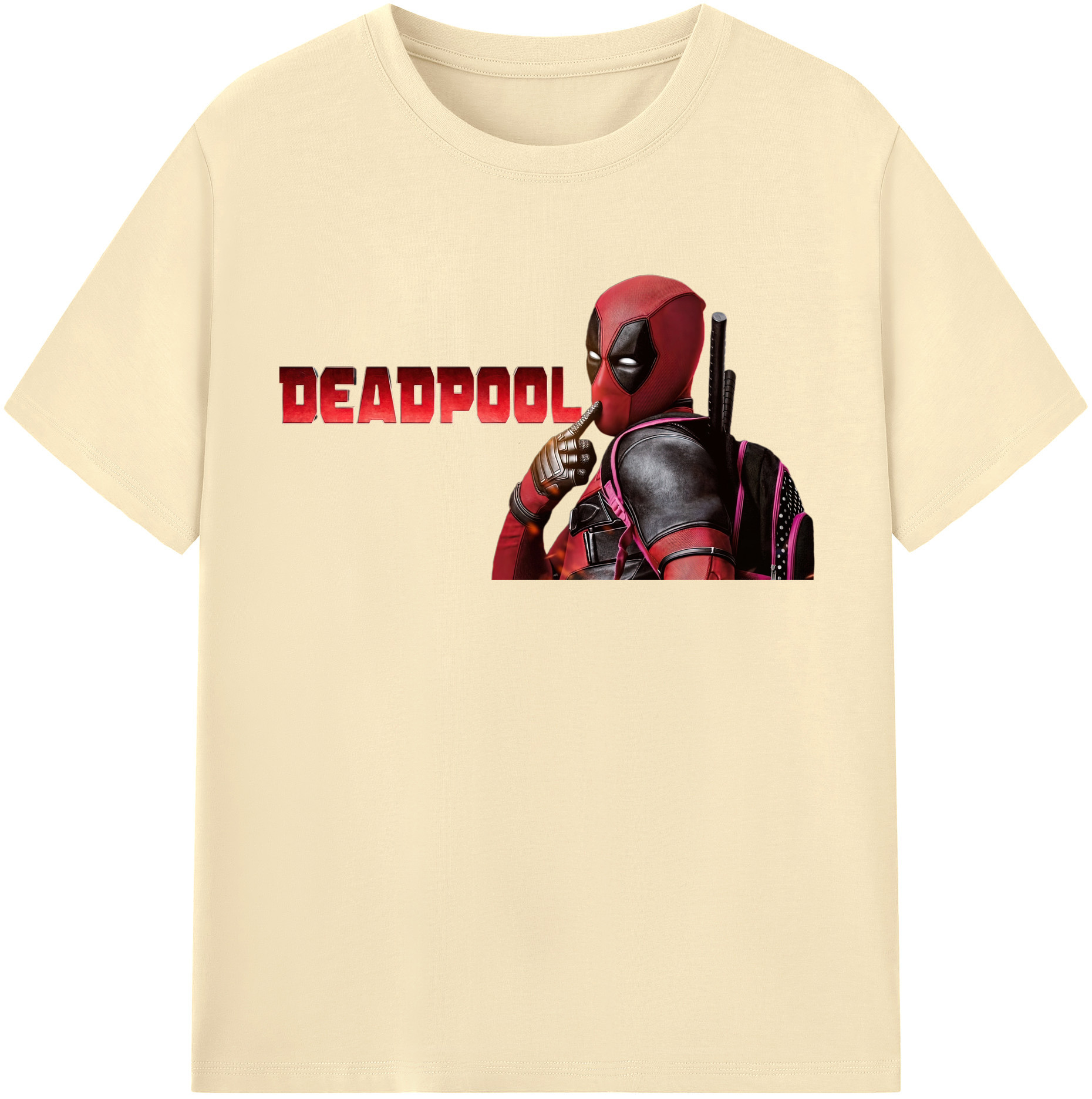 （画像用） Deadpool デッドプール 綿100％半袖Tシャツ（フロントプリント）