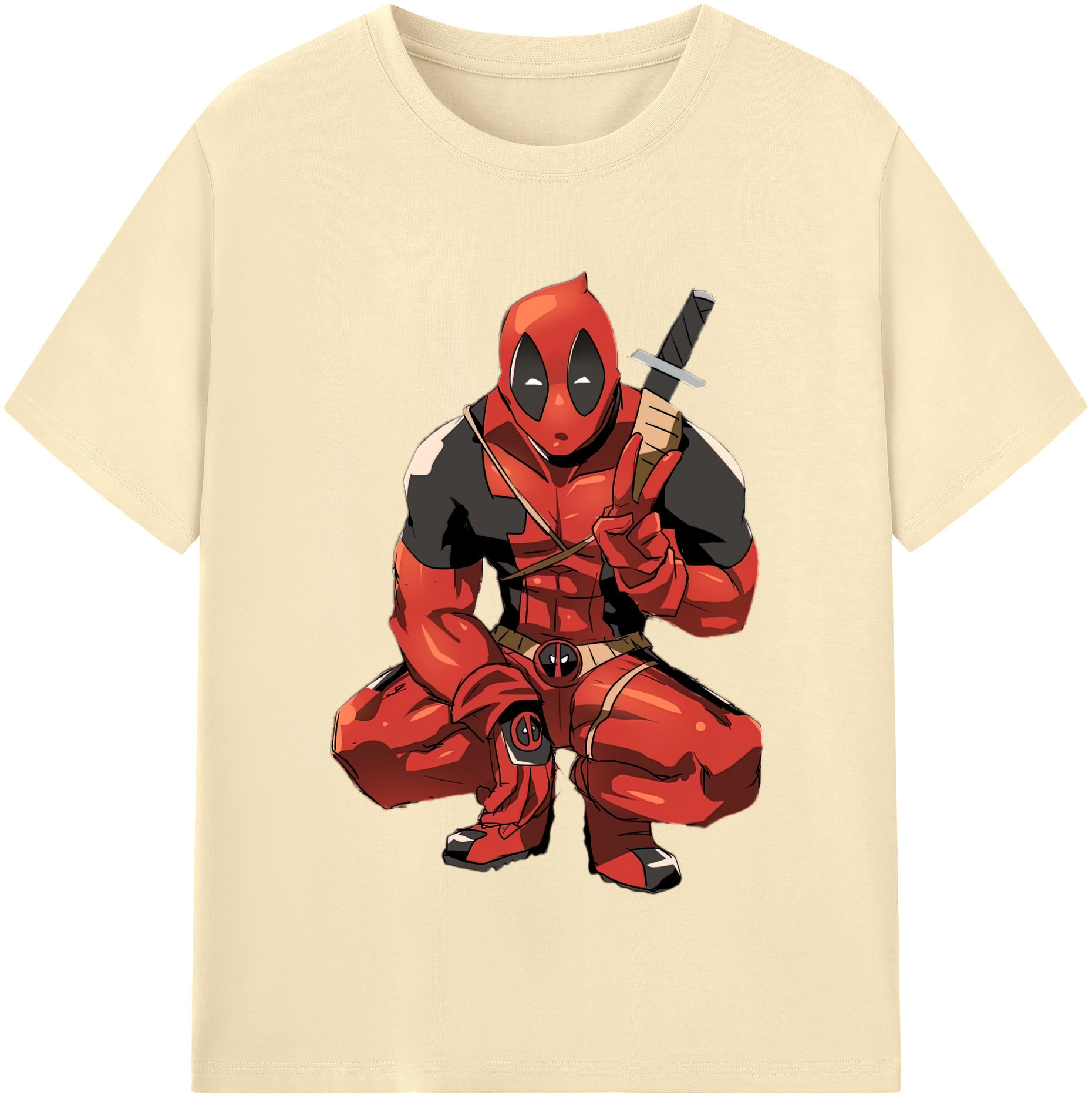 （画像用） Deadpool デッドプール 綿100％半袖Tシャツ（フロントプリント）