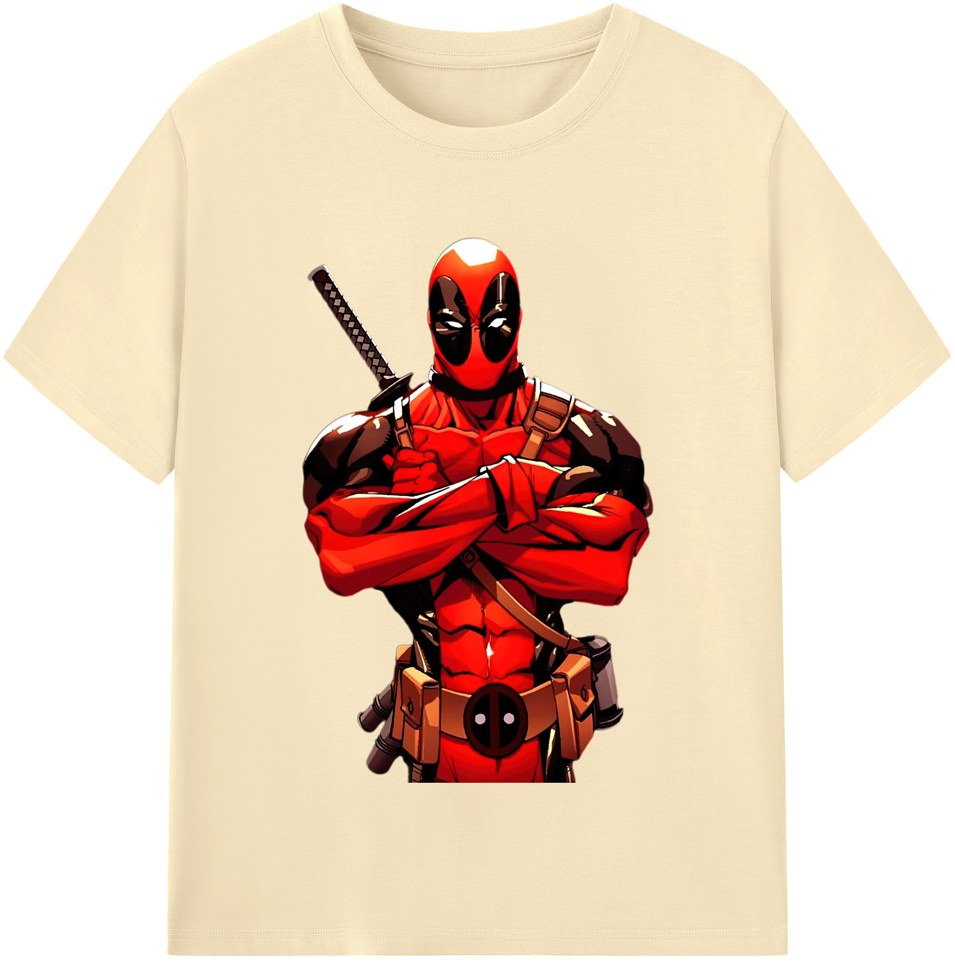 （画像用） Deadpool デッドプール 綿100％半袖Tシャツ（フロントプリント）