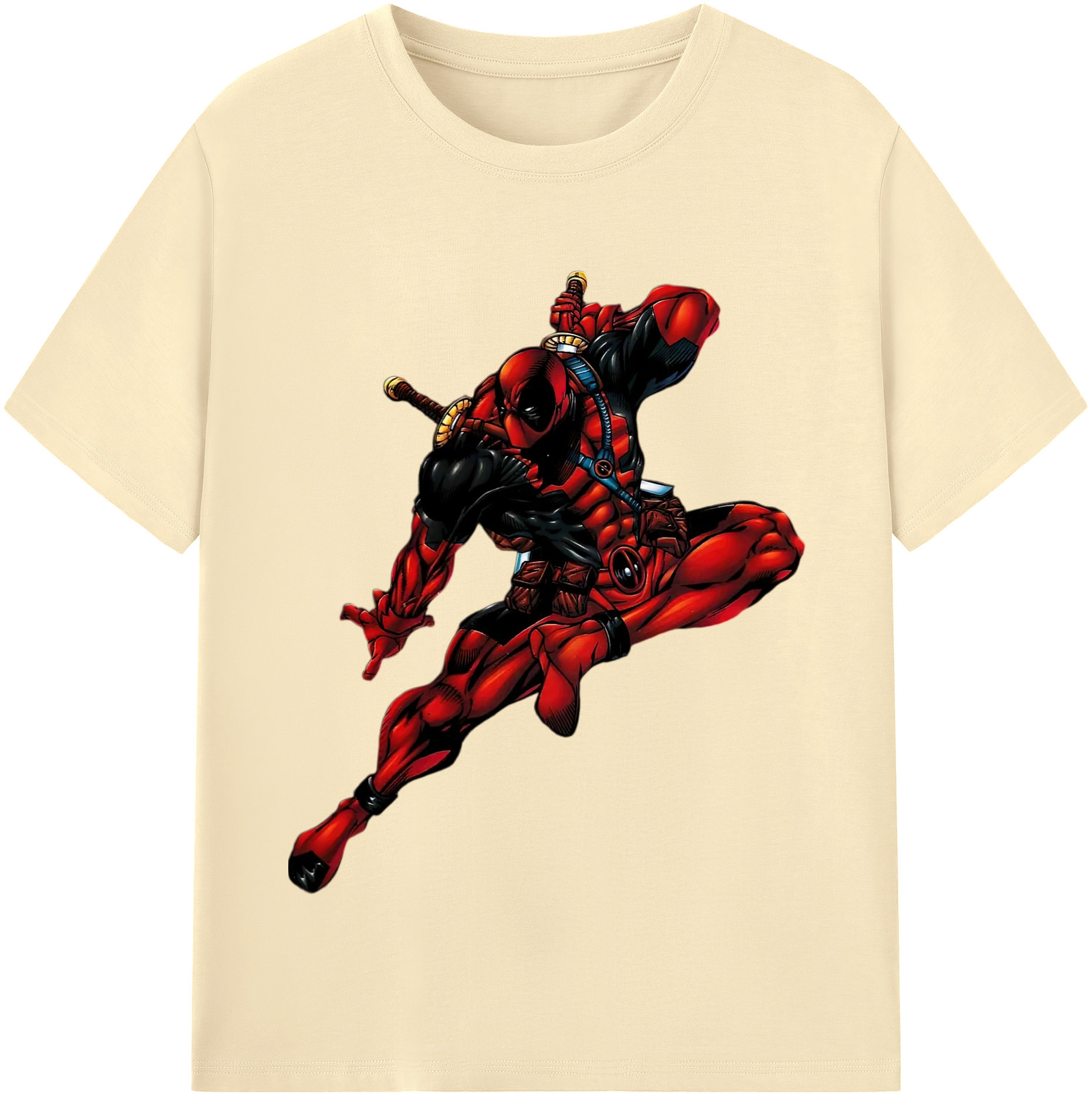 （画像用） Deadpool デッドプール 綿100％半袖Tシャツ（フロントプリント）