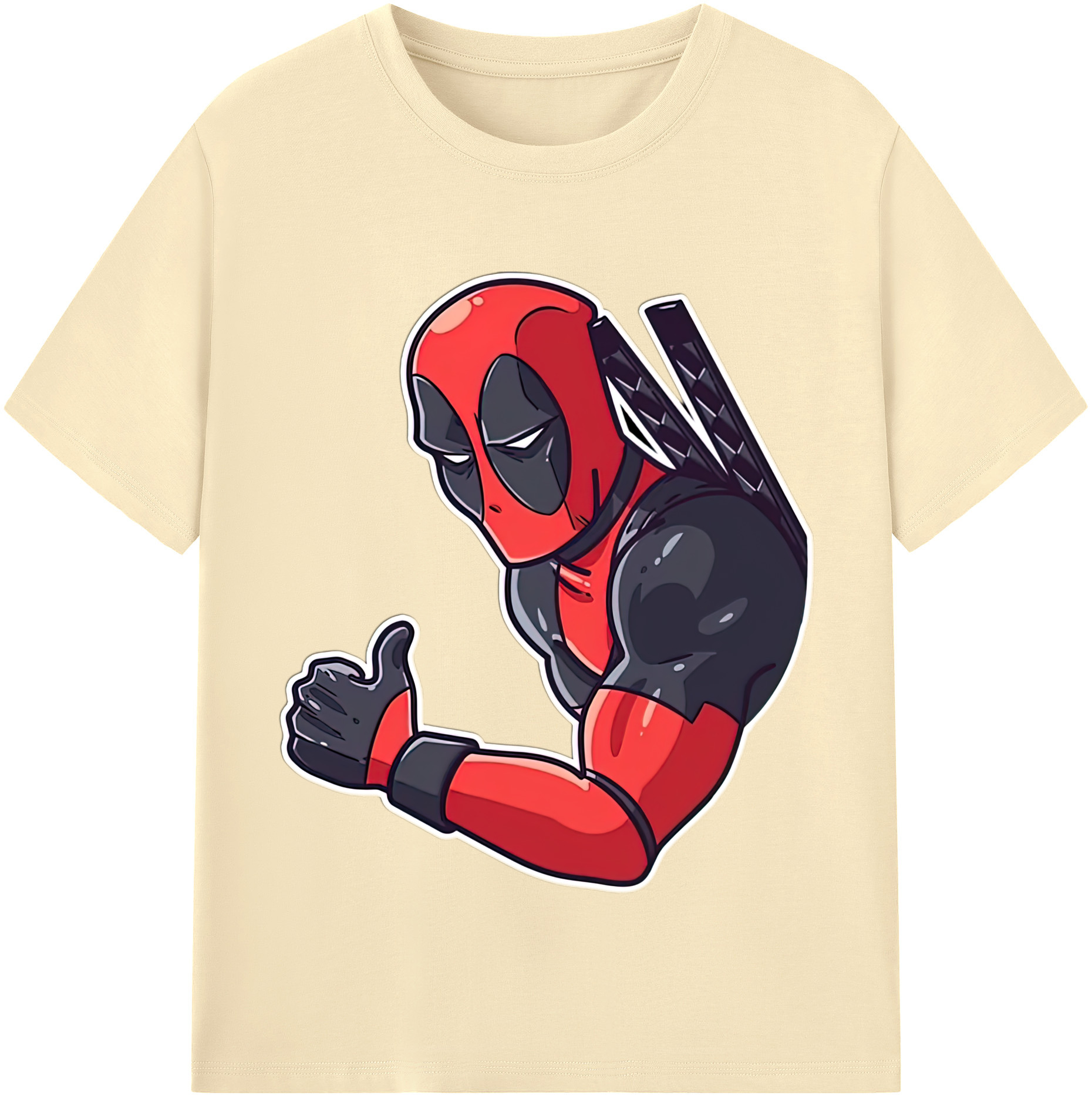 （画像用） Deadpool デッドプール 綿100％半袖Tシャツ（フロントプリント）