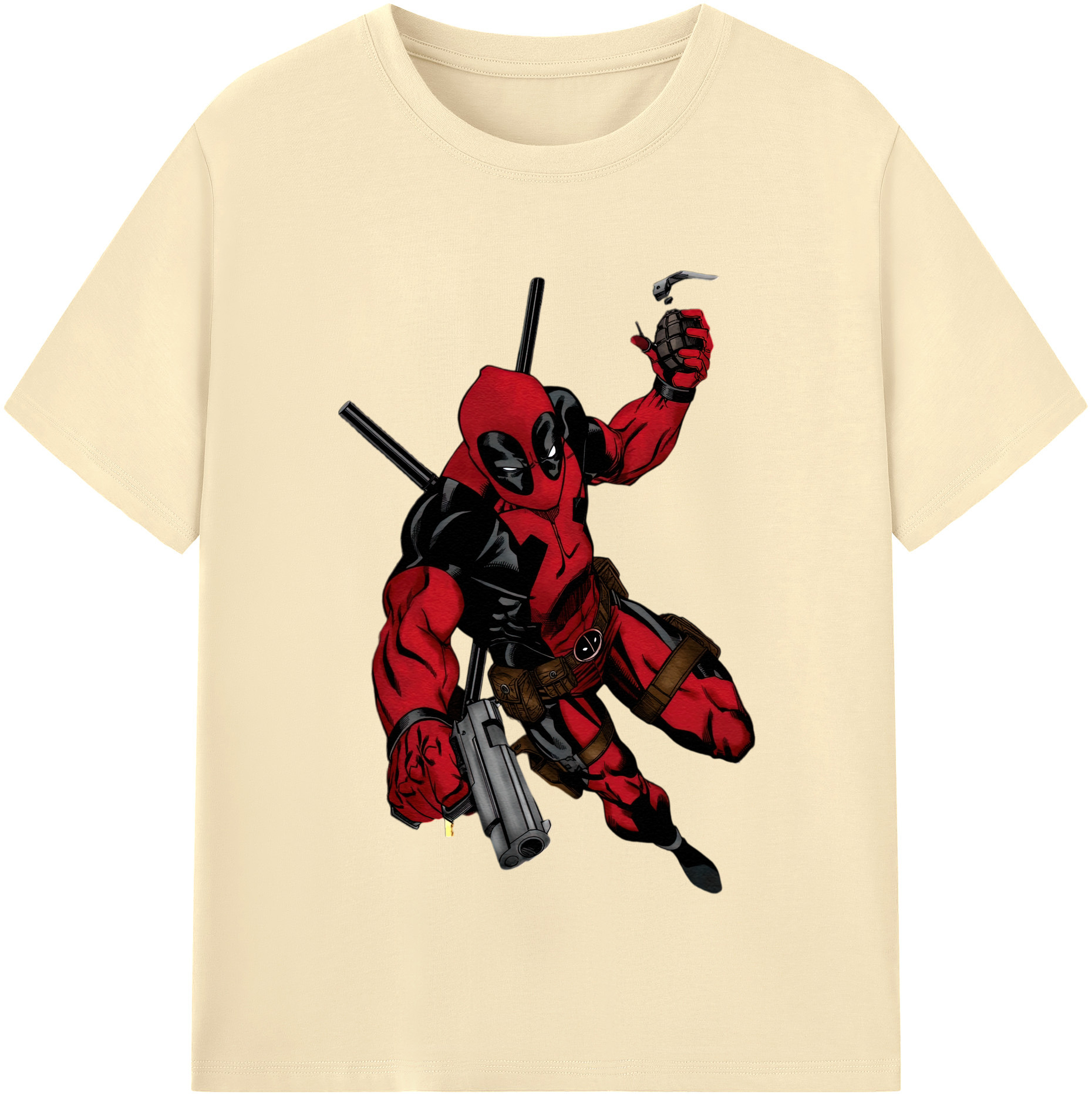 （画像用） Deadpool デッドプール 綿100％半袖Tシャツ（フロントプリント）