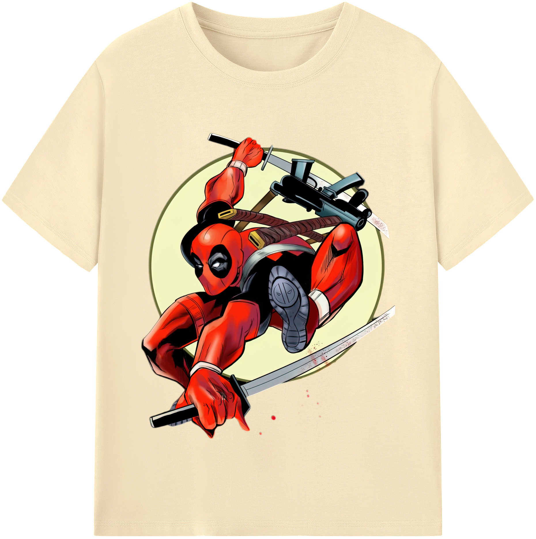 （画像用） Deadpool デッドプール 綿100％半袖Tシャツ（フロントプリント）