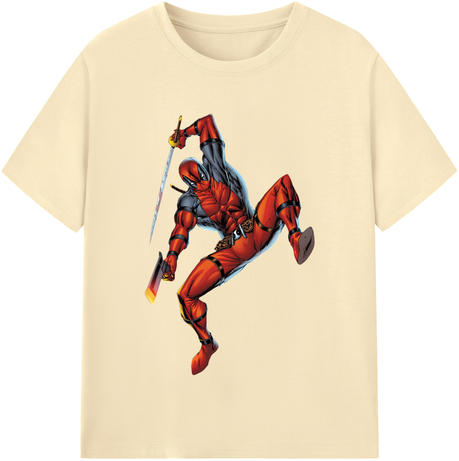 （画像用） Deadpool デッドプール 綿100％半袖Tシャツ（フロントプリント）