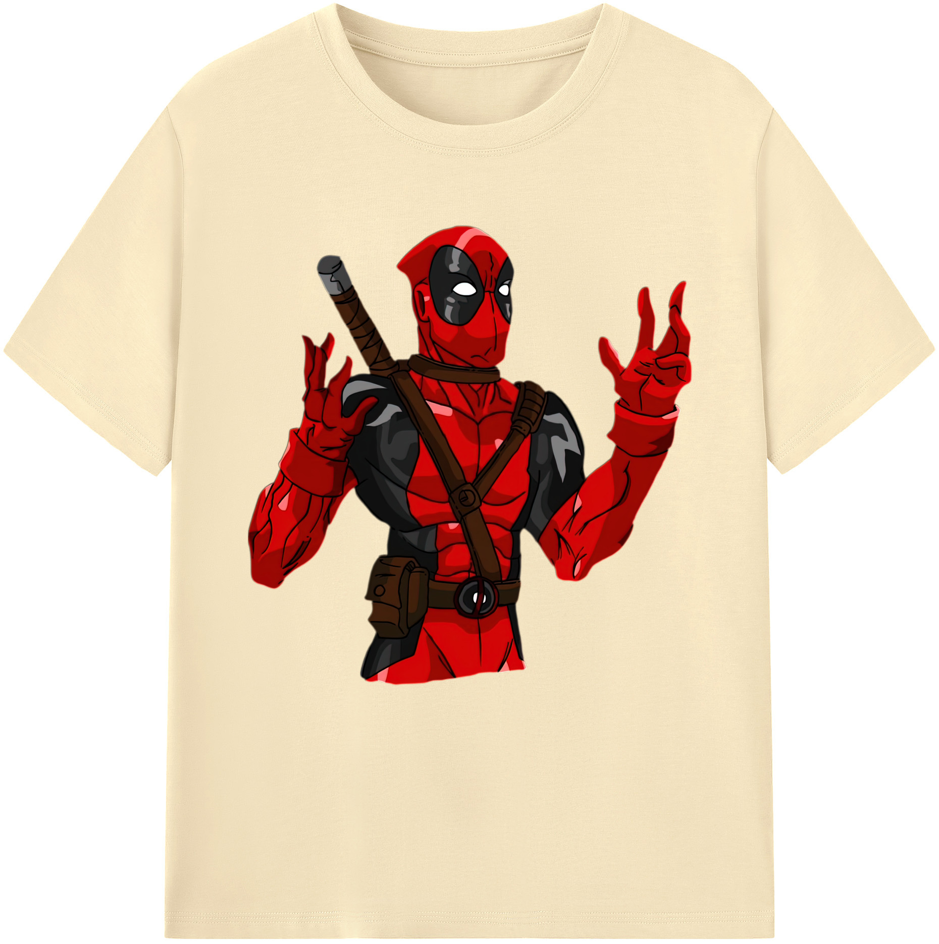 （画像用） Deadpool デッドプール 綿100％半袖Tシャツ（フロントプリント）