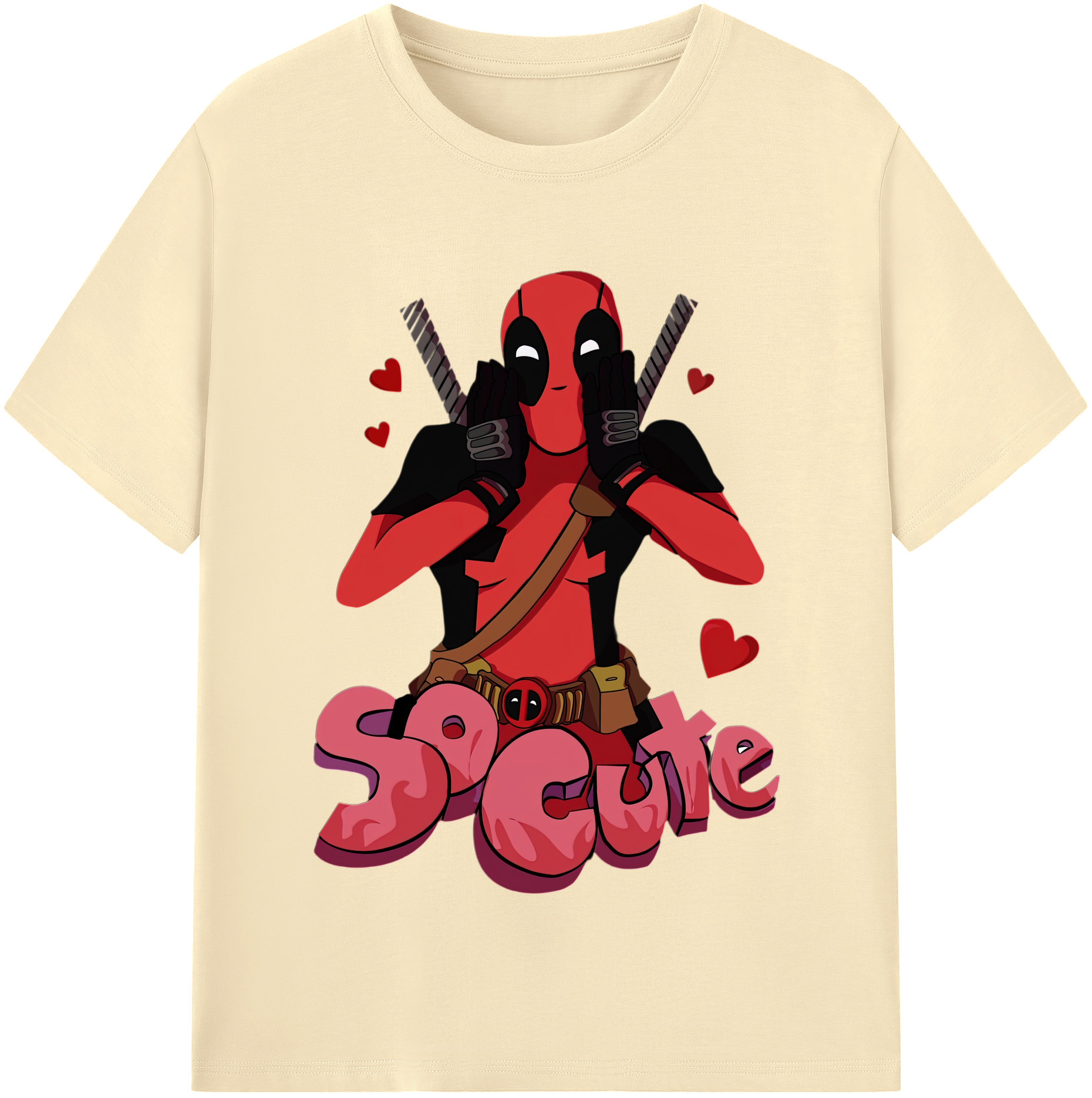 （画像用） Deadpool デッドプール 綿100％半袖Tシャツ（フロントプリント）