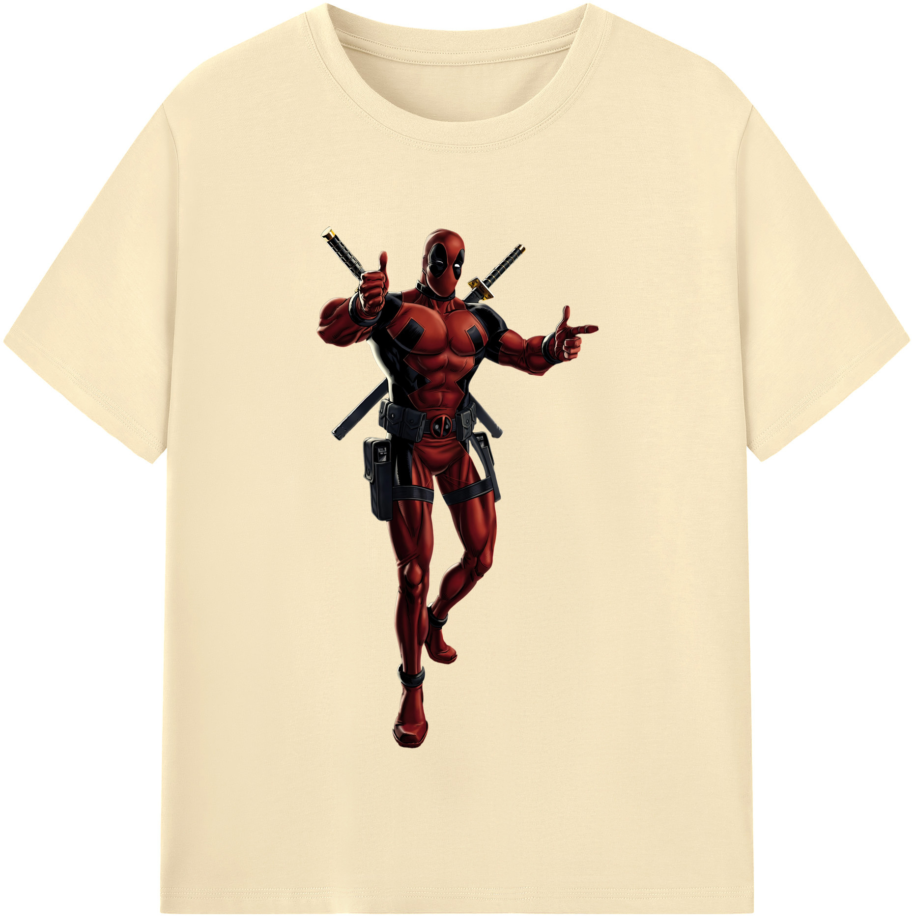 （画像用） Deadpool デッドプール 綿100％半袖Tシャツ（フロントプリント）