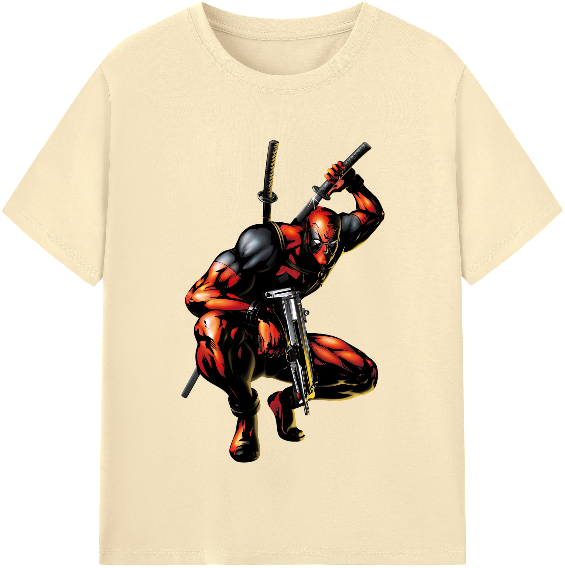 （画像用） Deadpool デッドプール 綿100％半袖Tシャツ（フロントプリント）