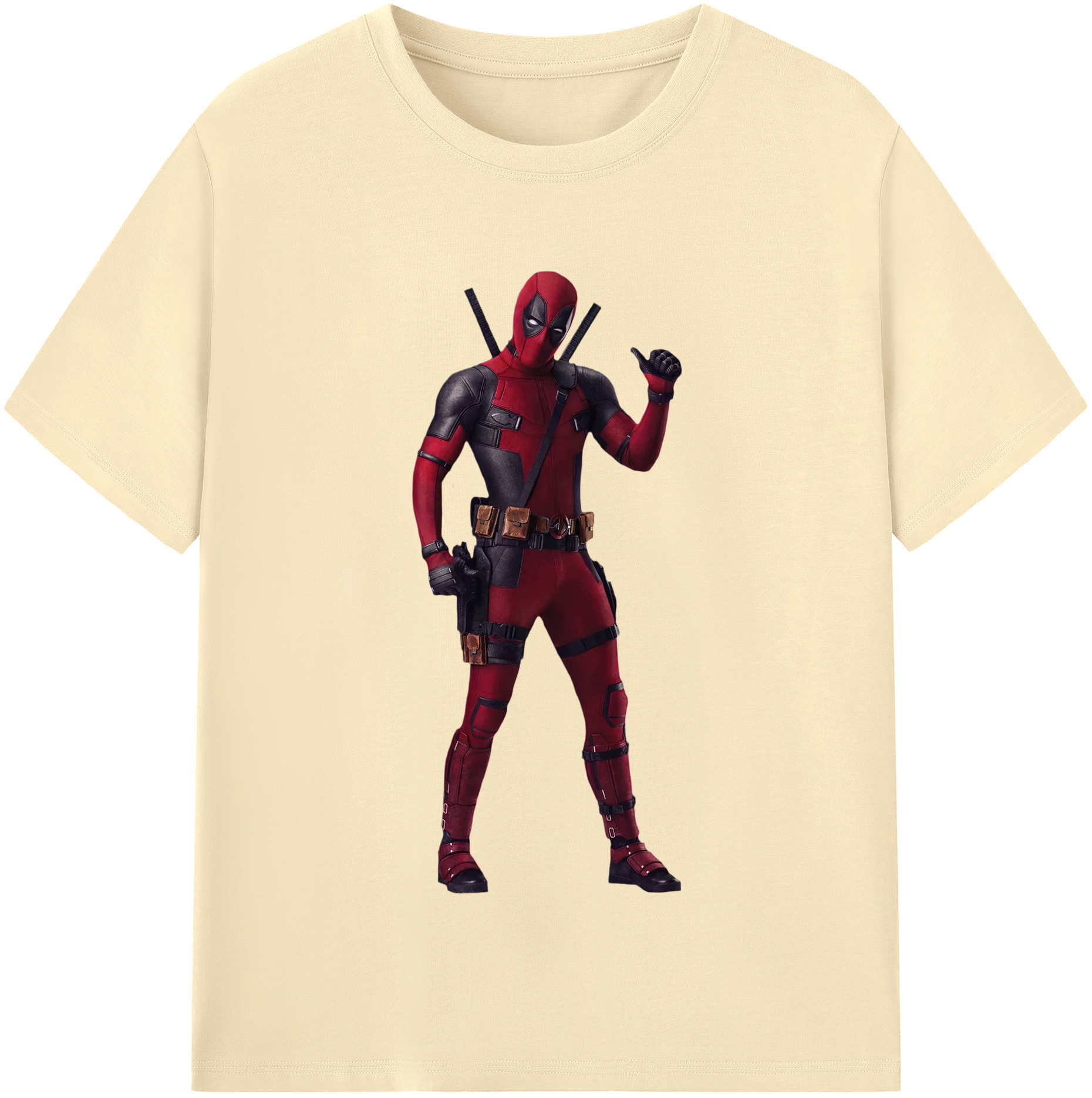 （画像用） Deadpool デッドプール 綿100％半袖Tシャツ（フロントプリント）
