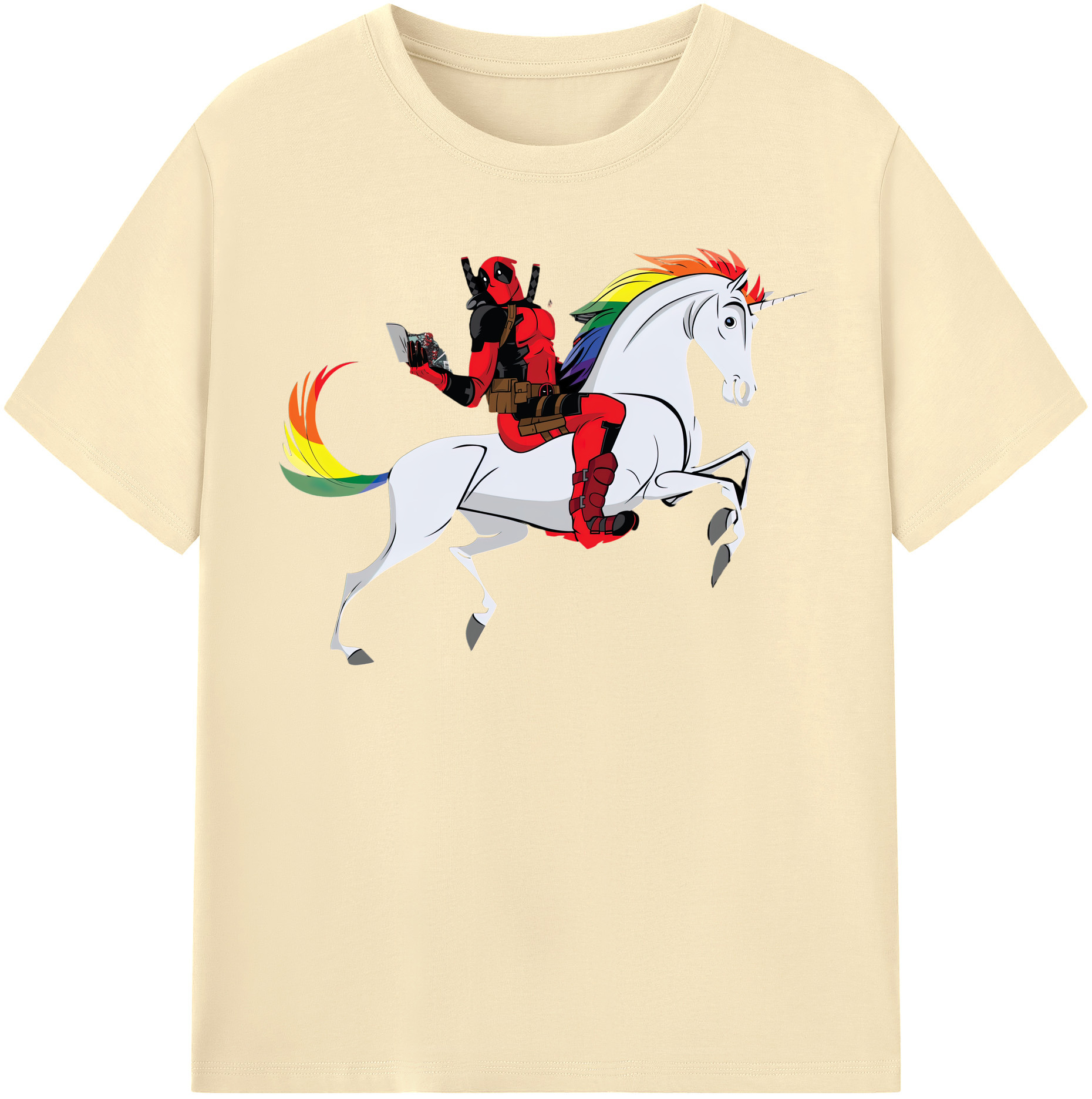 （画像用） Deadpool デッドプール 綿100％半袖Tシャツ（フロントプリント）