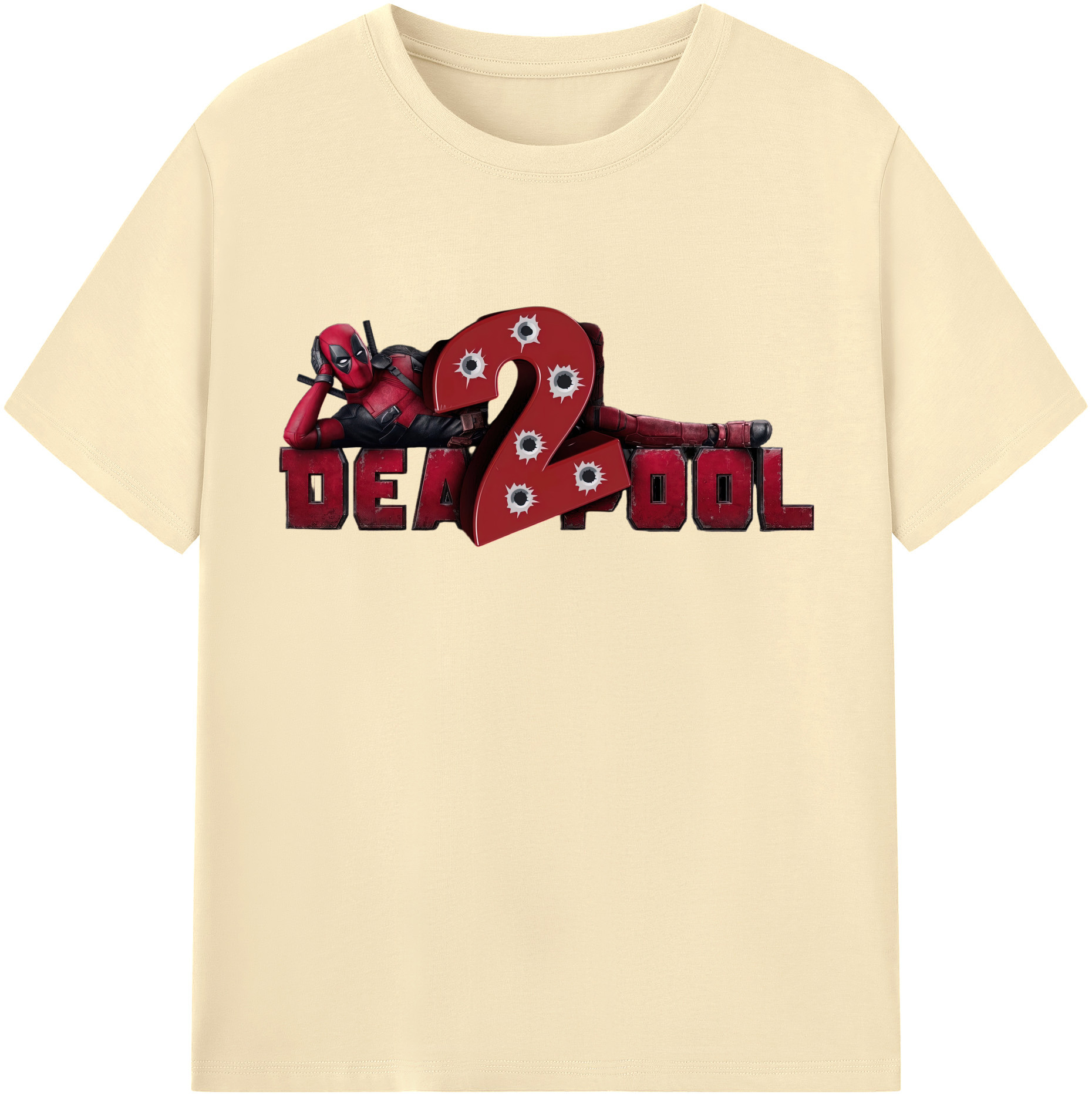 （画像用） Deadpool デッドプール 綿100％半袖Tシャツ（フロントプリント）