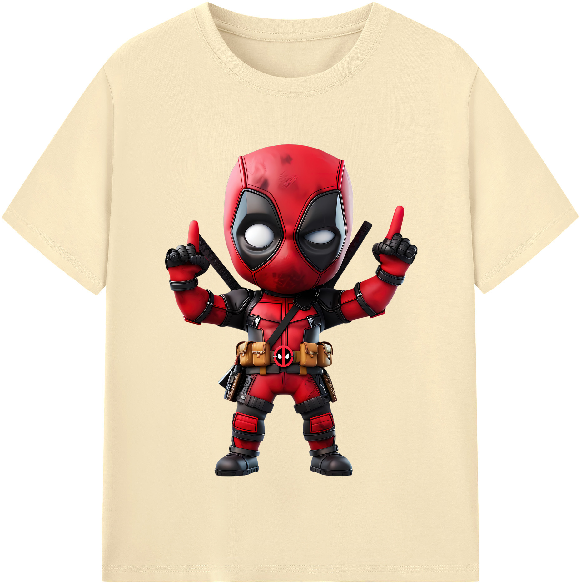 （画像用） Deadpool デッドプール 綿100％半袖Tシャツ（フロントプリント）