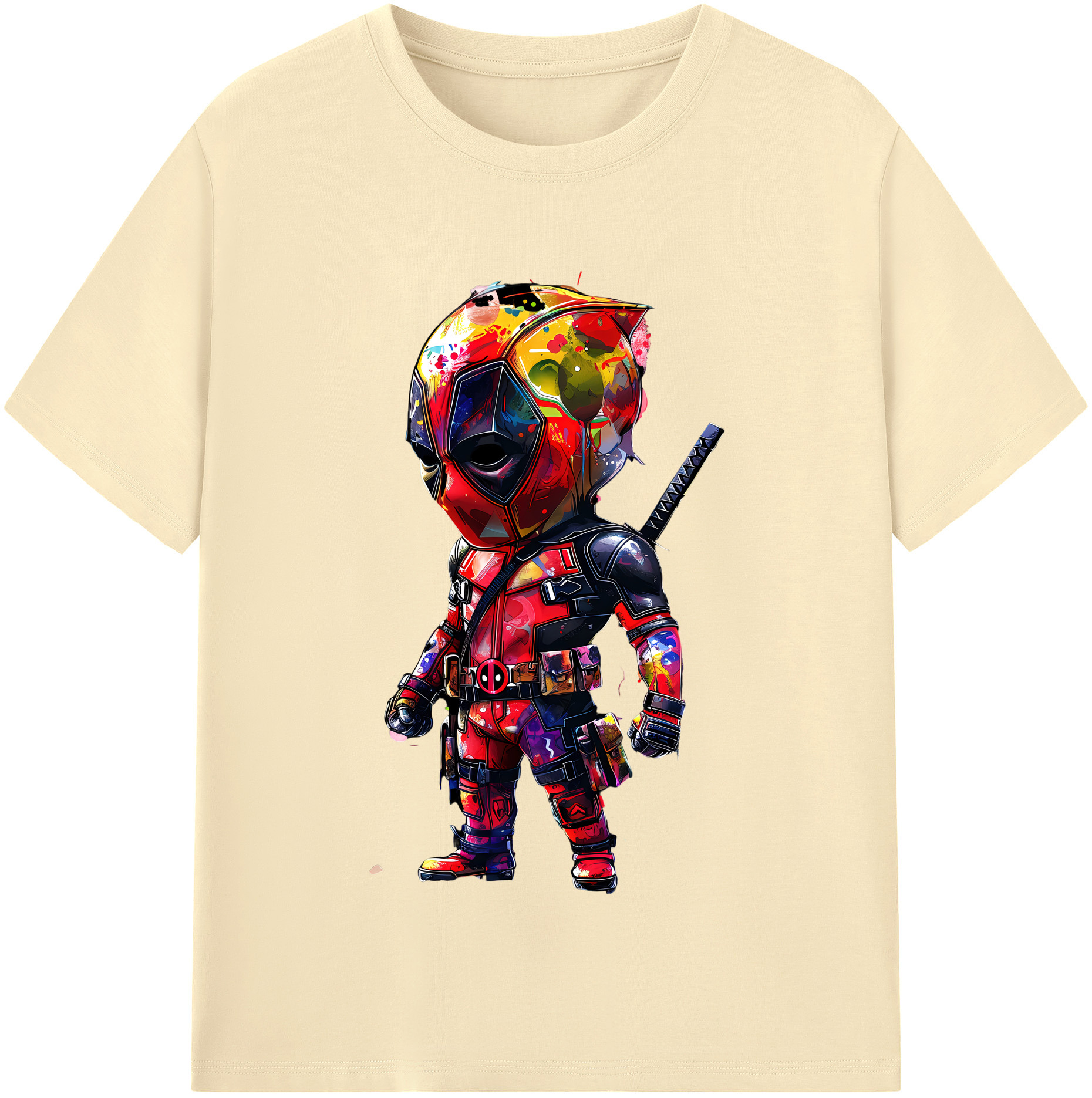 （画像用） Deadpool デッドプール 綿100％半袖Tシャツ（フロントプリント）