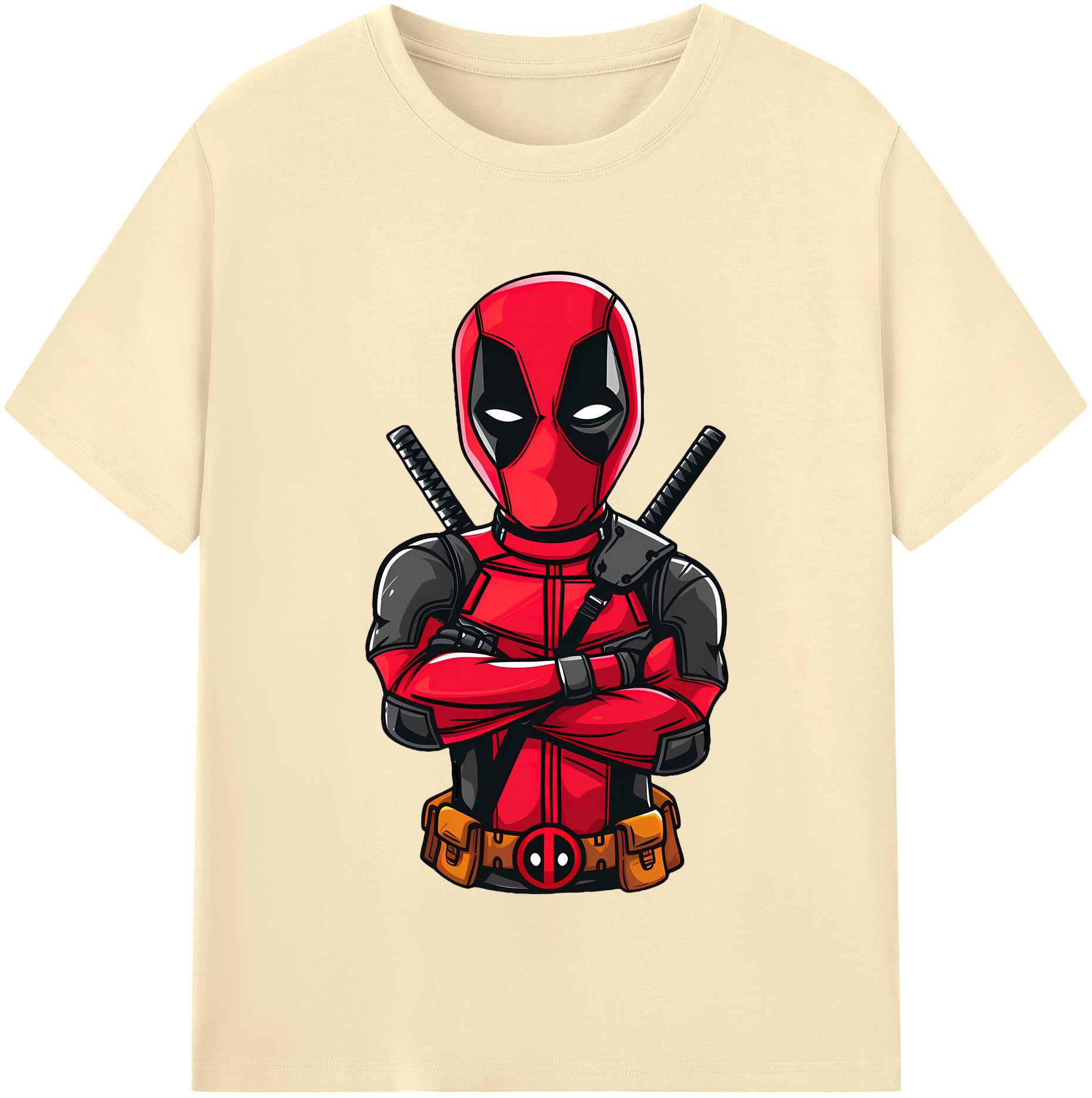 （画像用） Deadpool デッドプール 綿100％半袖Tシャツ（フロントプリント）