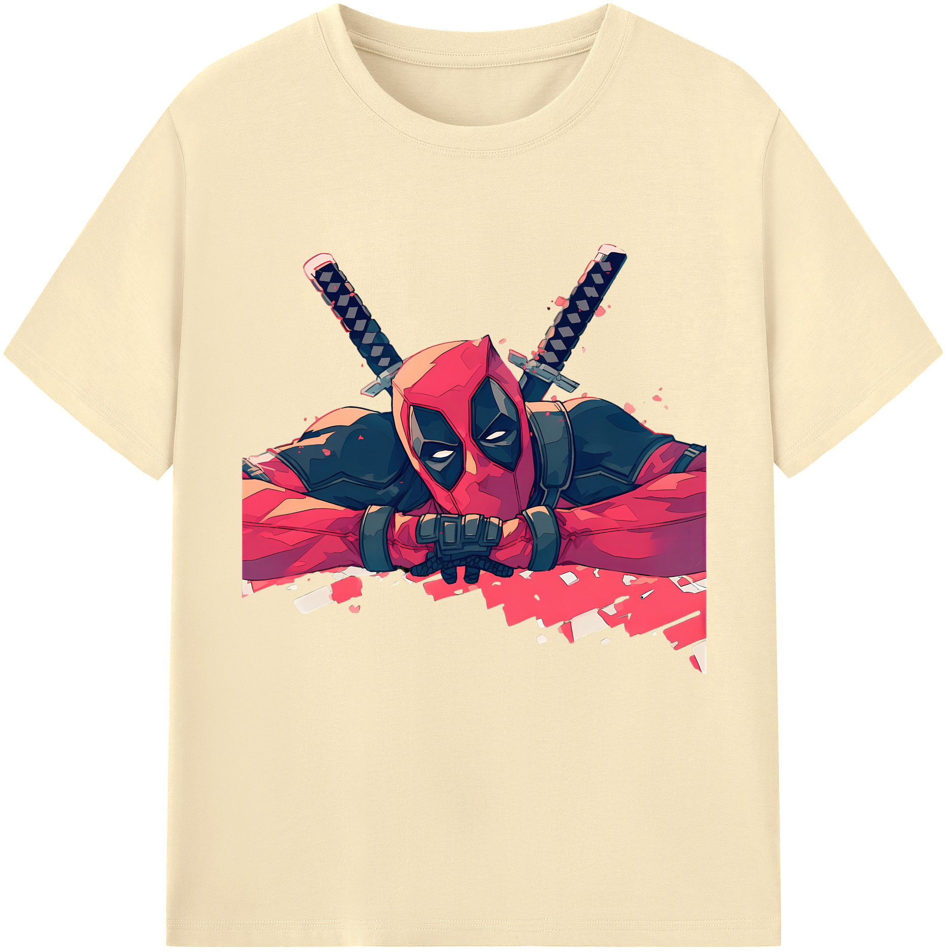 （画像用） Deadpool デッドプール 綿100％半袖Tシャツ（フロントプリント）